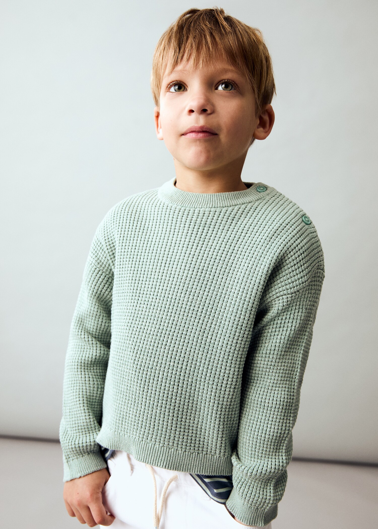 Jersey punto detalle botones - Plano medio