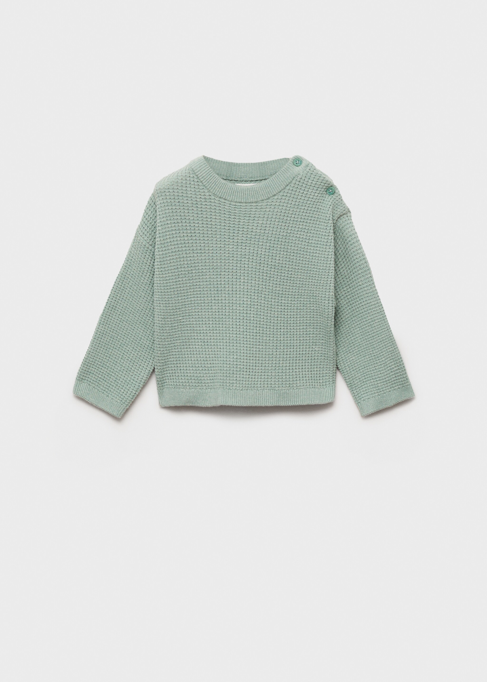 Jersey punto detalle botones - Artículo sin modelo, Verde agua. Ref: 87067697-00.