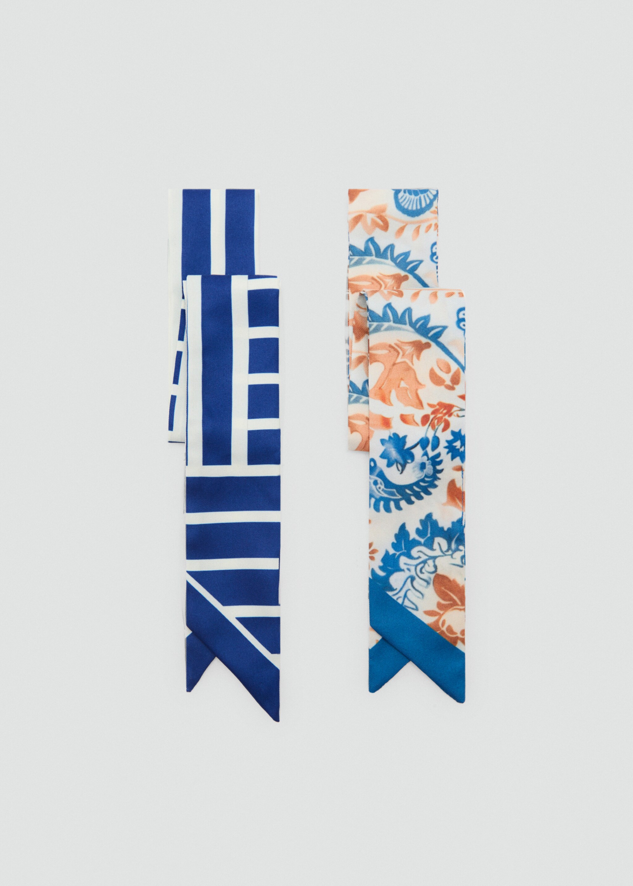 Set of 2 printed handkerchiefs - Article without model, Blue. Ref: 87067699-00.