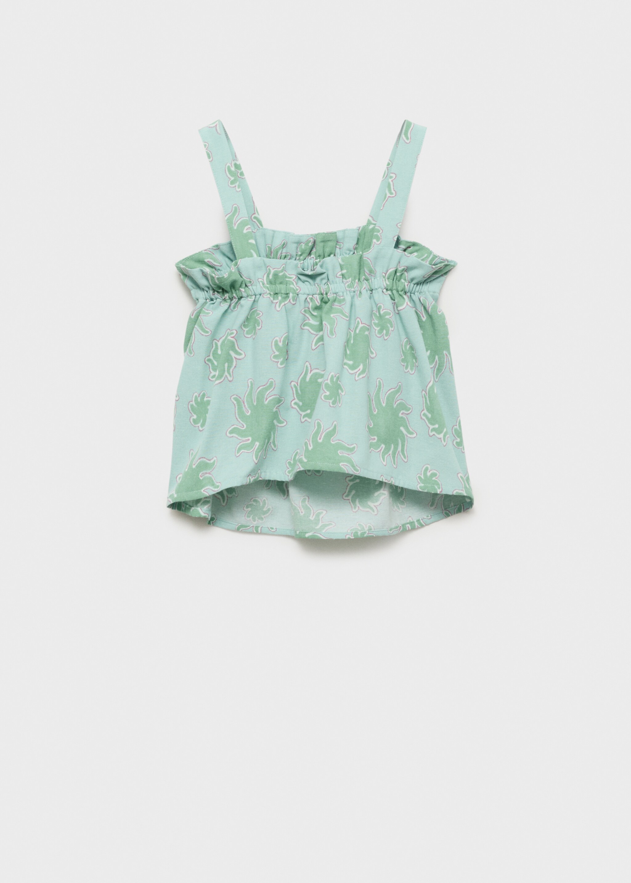 Blusa estampada tirantes - Reverso del artículo, Verde pastel. Ref: 87067707-00.