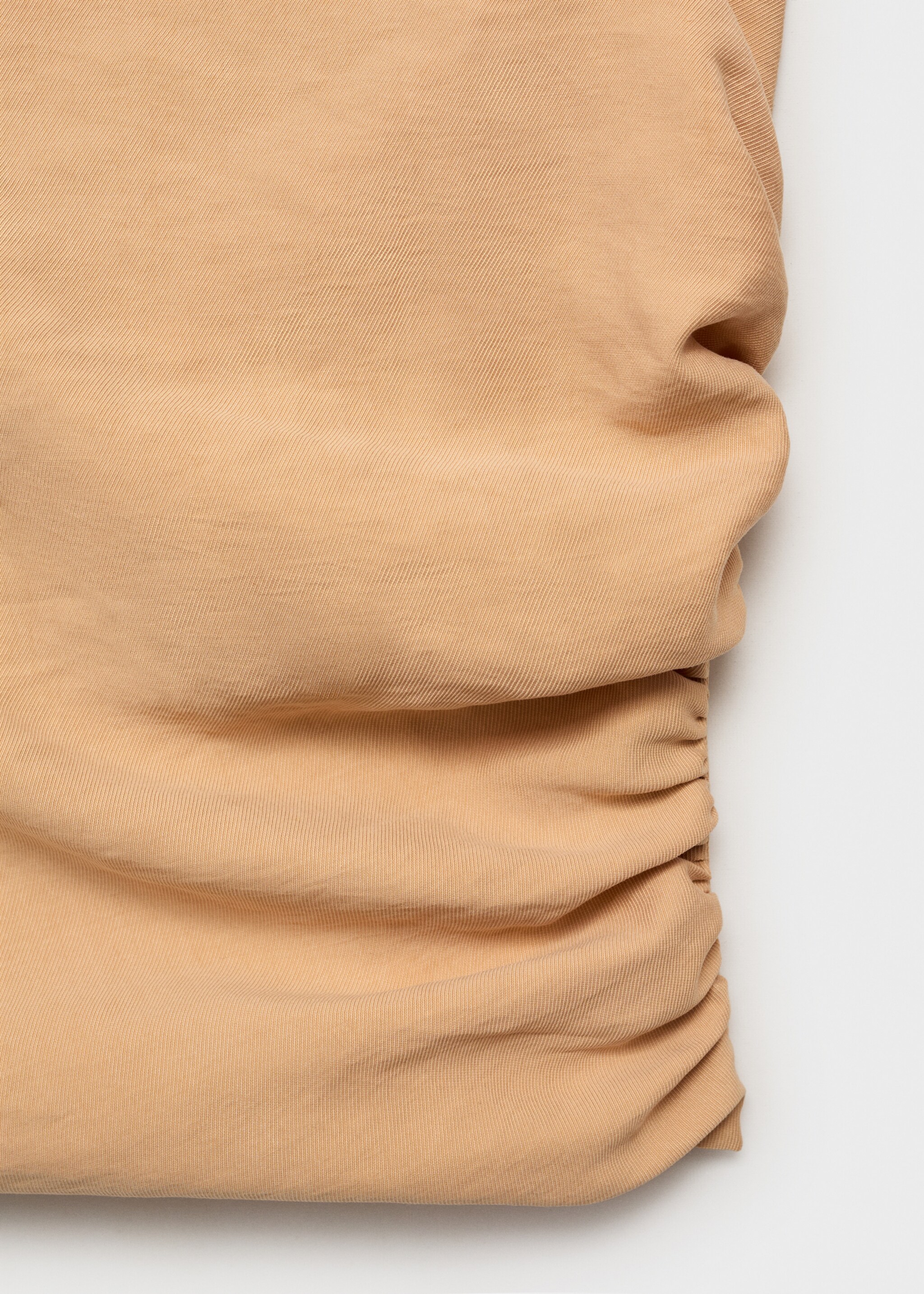 Lyocell top with gathered detail - Details of the article 0, Nude. Ref: 87067719-00.