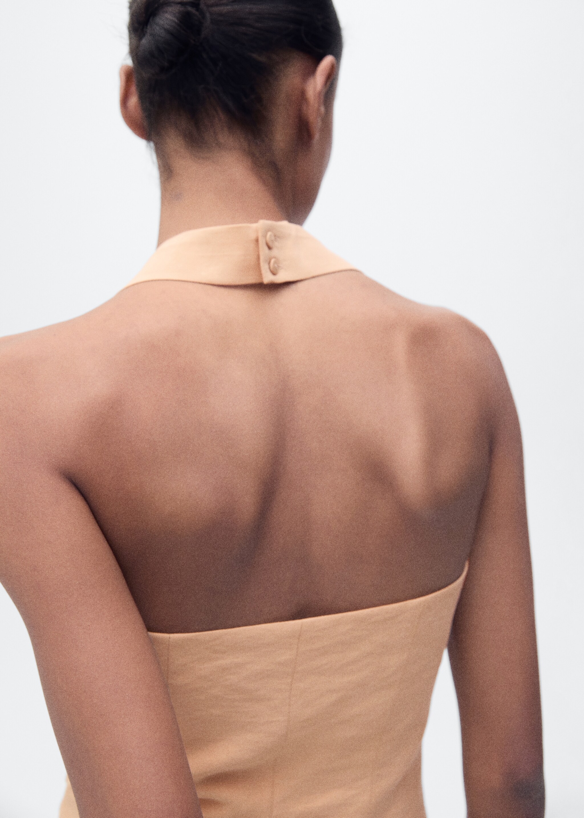 Lyocell top with gathered detail - Reverse of the article, Nude. Ref: 87067719-00.