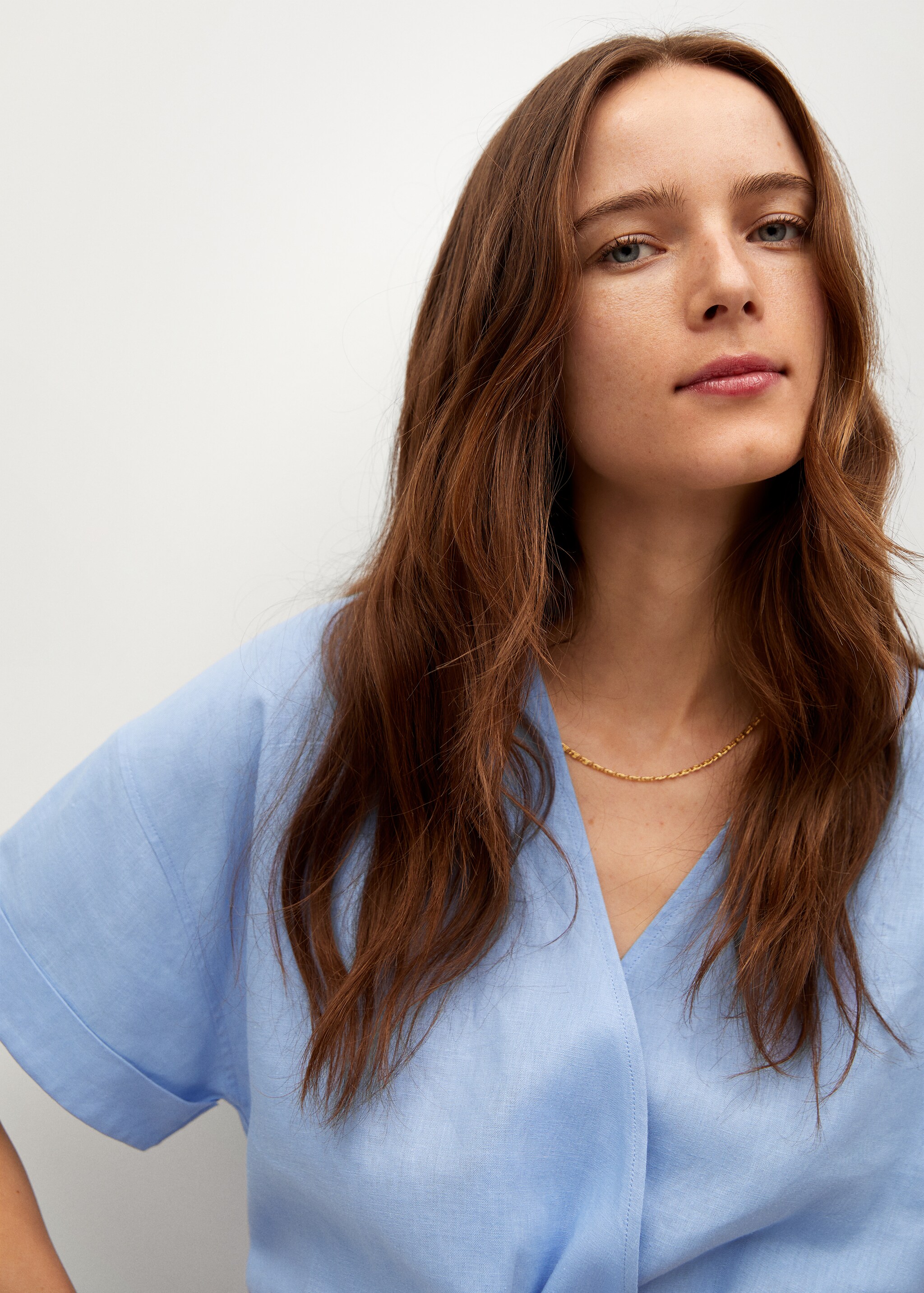 Linen wrap dress - Details of the article 2