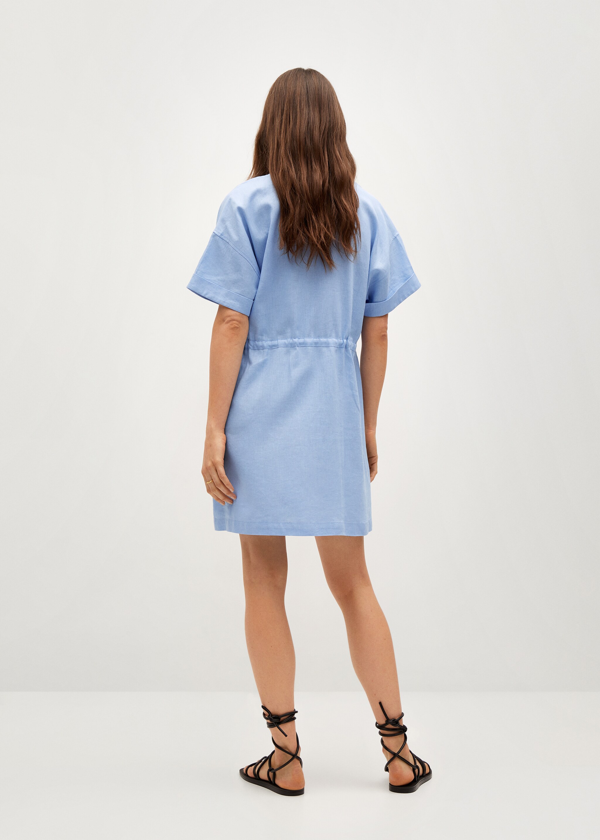 Linen wrap dress - Details of the article 3