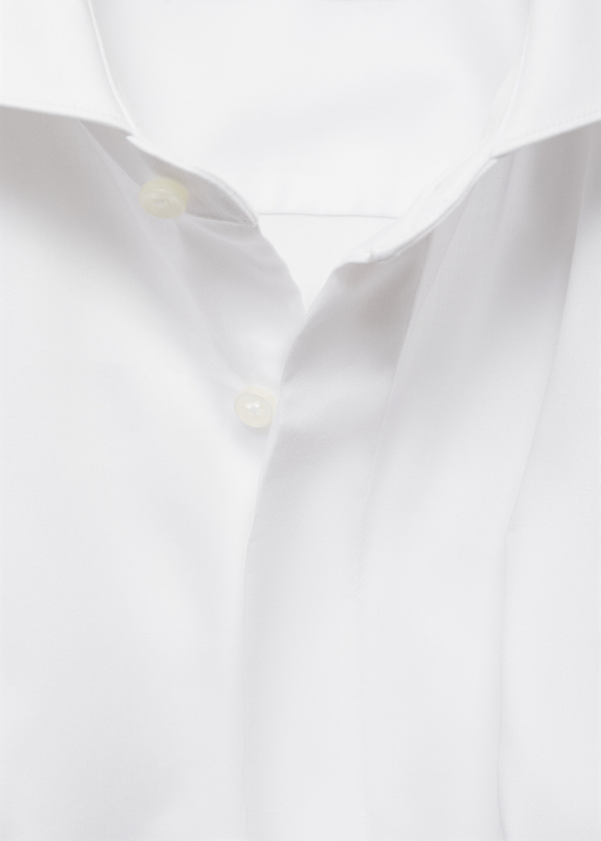 100% cotton slim-fit suit shirt - Details of the article 8, White. Ref: 87067887-00.