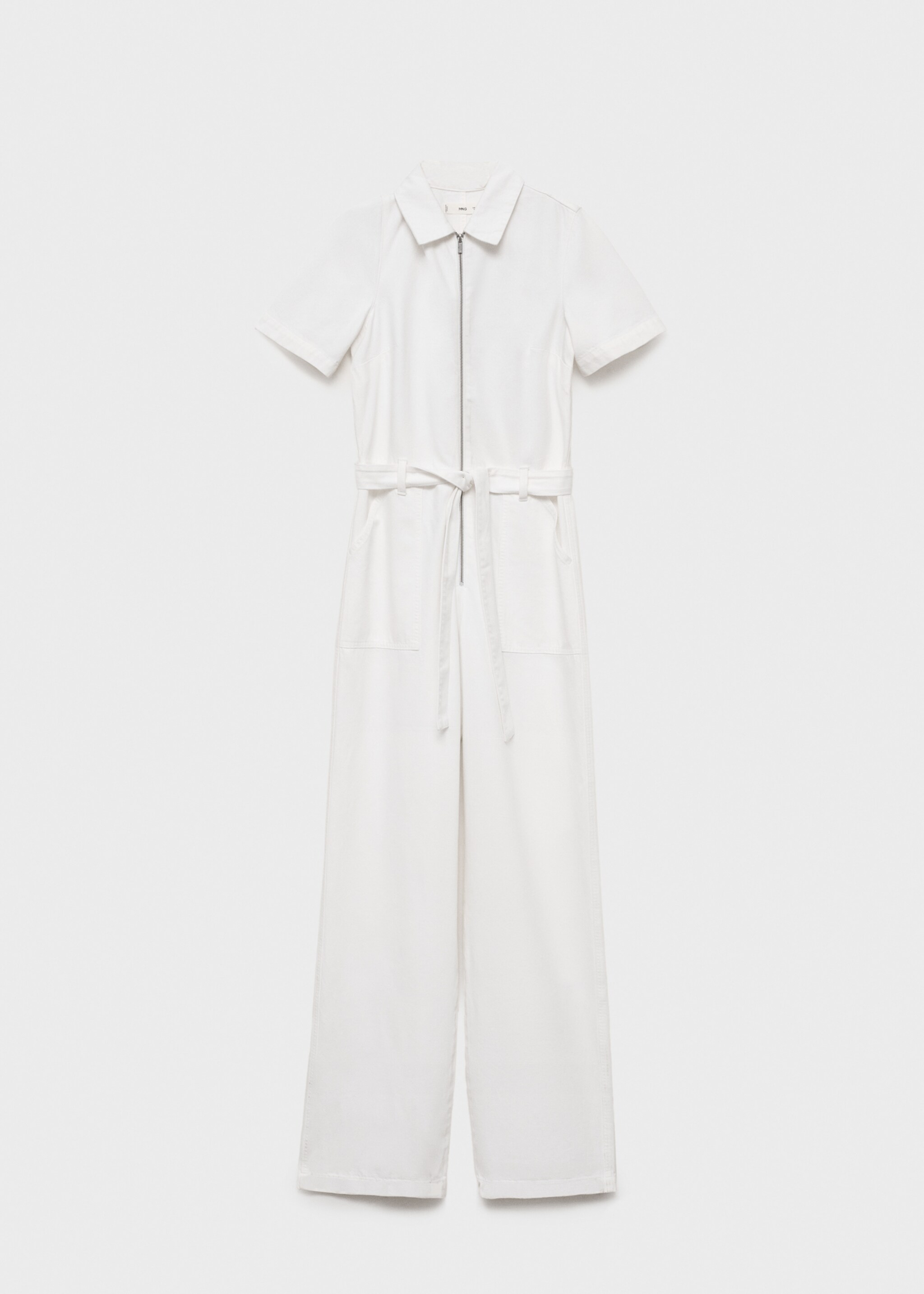 Denim jumpsuit belt - Article without model, White. Ref: 87067893-00.