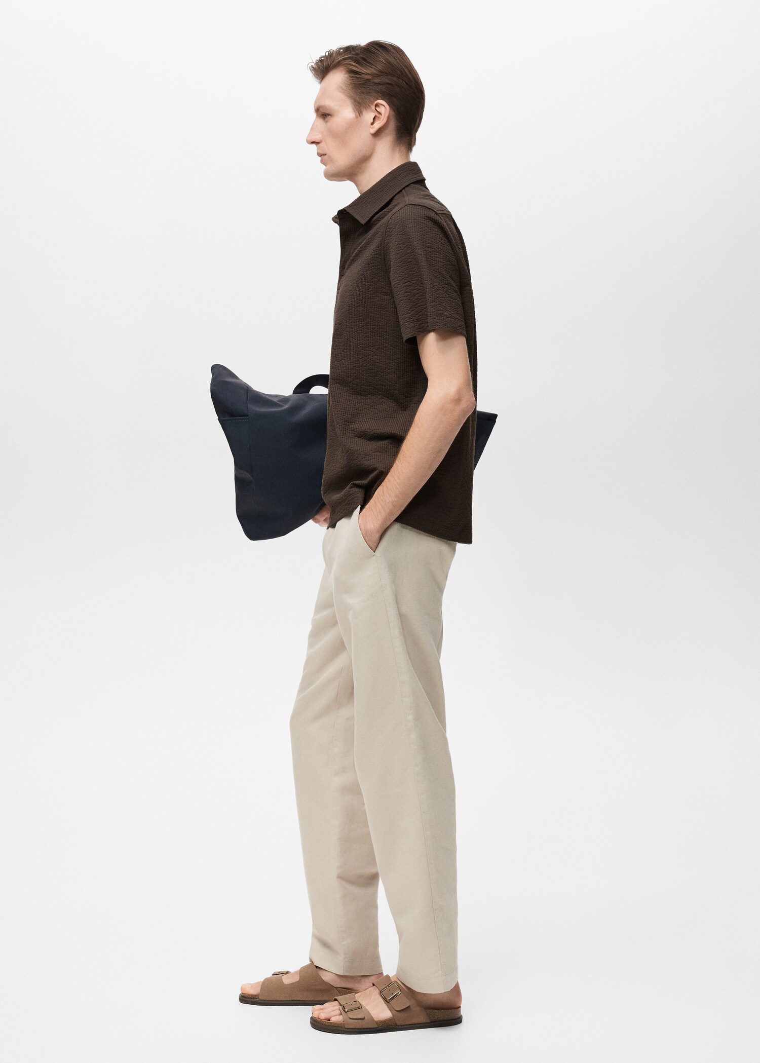 Poloshirt aus Seersucker-Baumwolle - Detail des Artikels 2