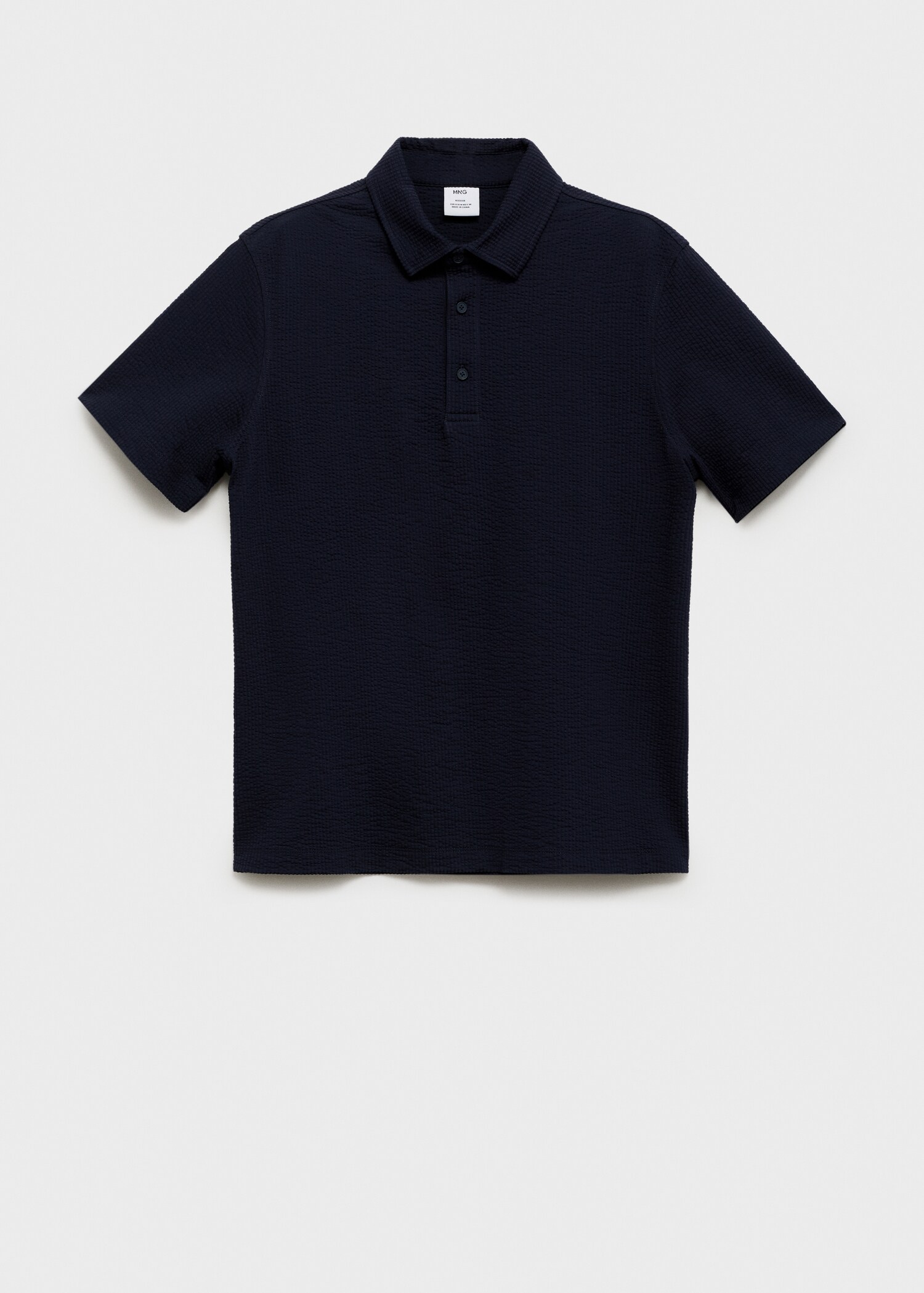 Seersucker cotton polo shirt - Article without model