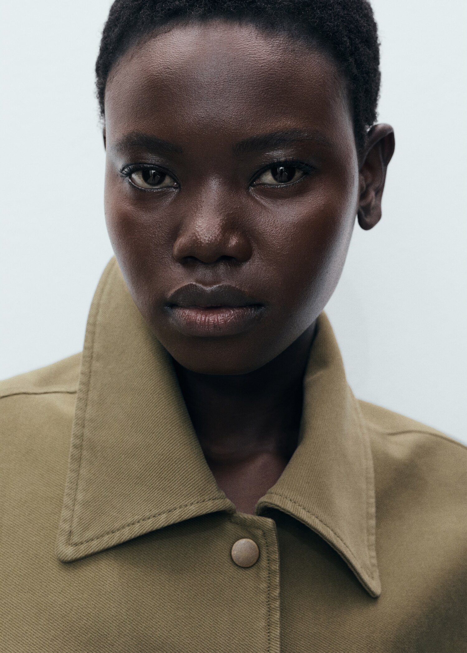 Cotton overshirt with openwork details - Details of the article 1