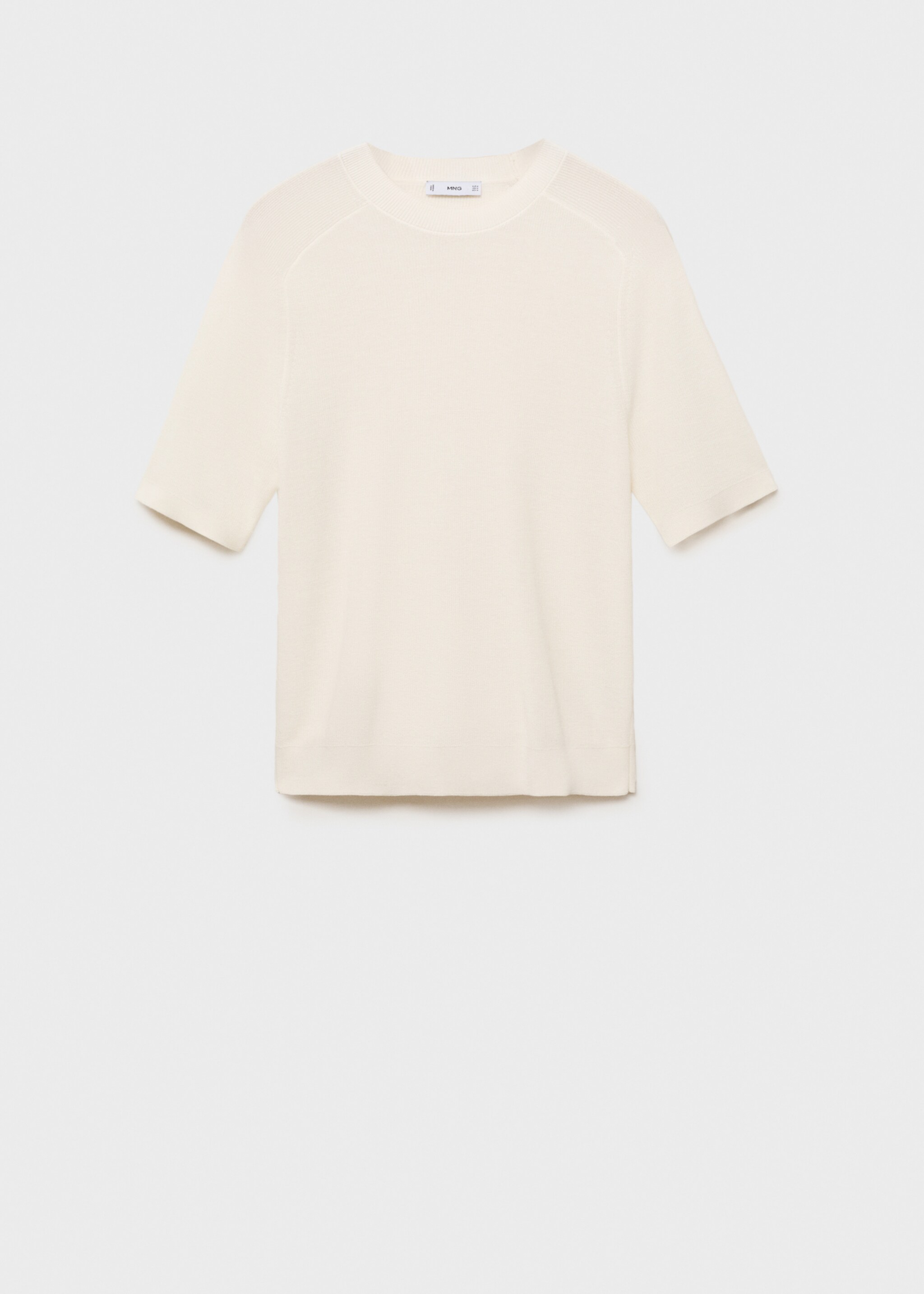 T-shirt en maille fine - Article sans modèle, Écru. Ref: 87067897-00.