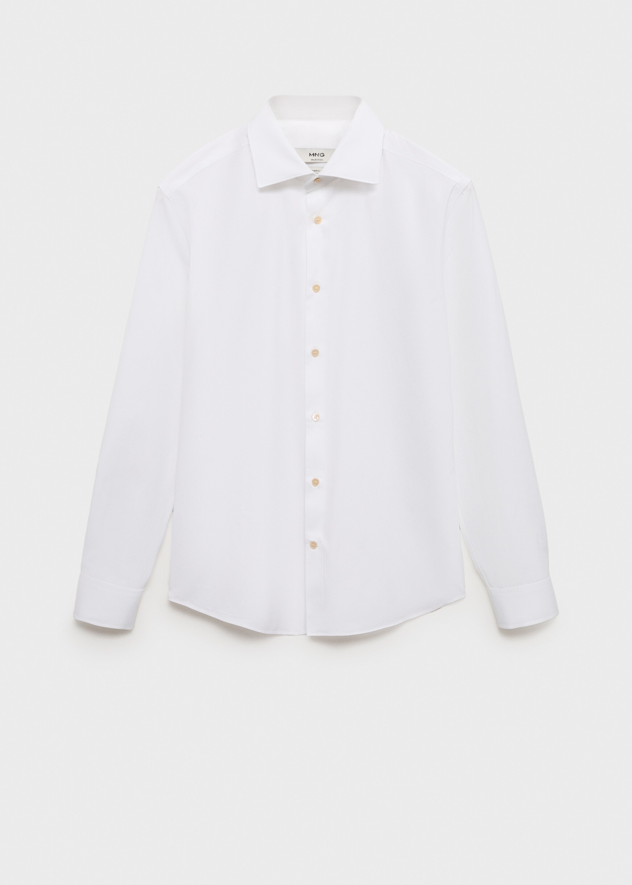 Camisa slim fit 100% algodón - Artículo sin modelo, Blanco. Ref: 87067899-00.