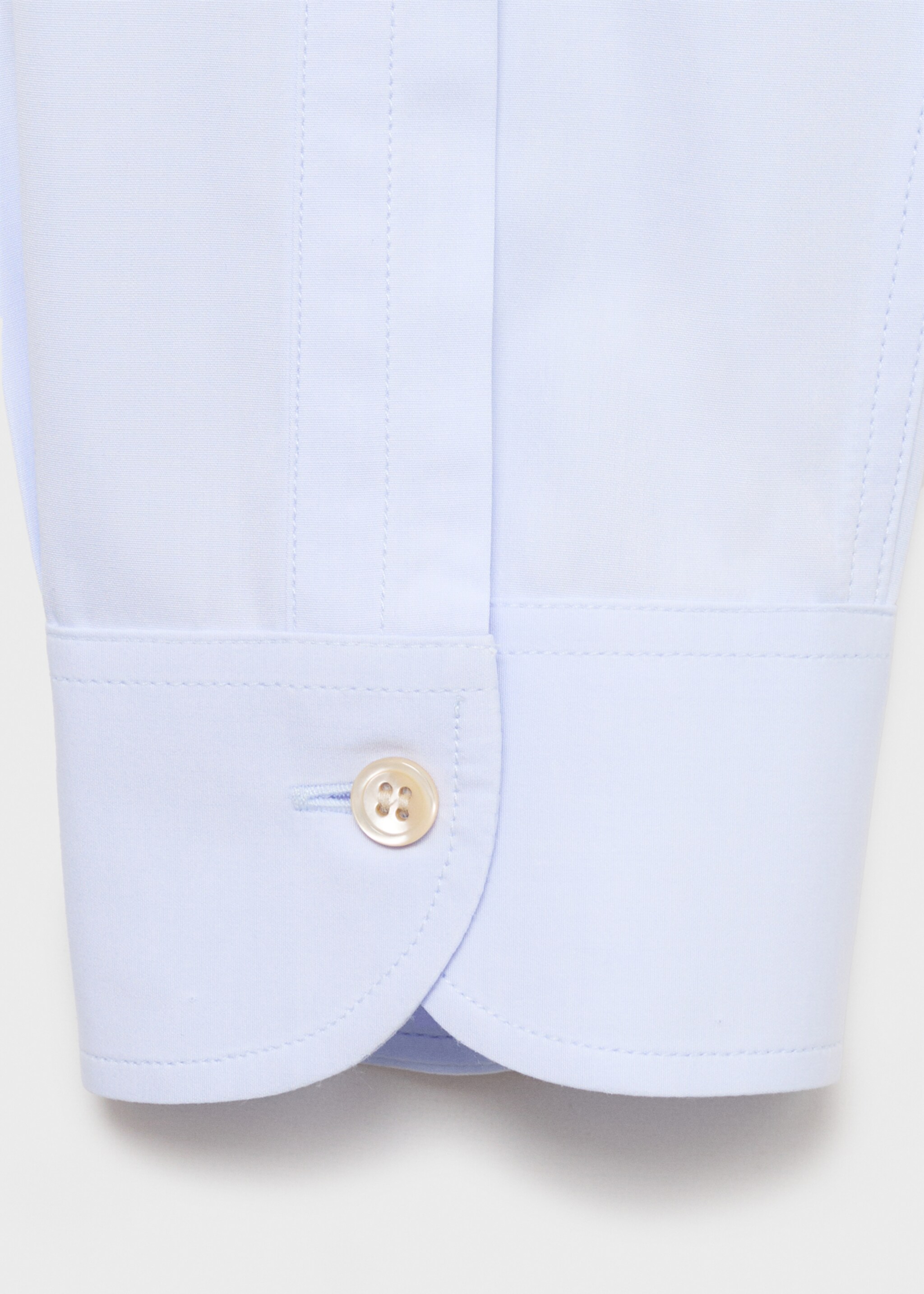Slim fit overhemd van 100% katoen - Detail van het artikel 0, Blauw. Ref: 87067899-00.