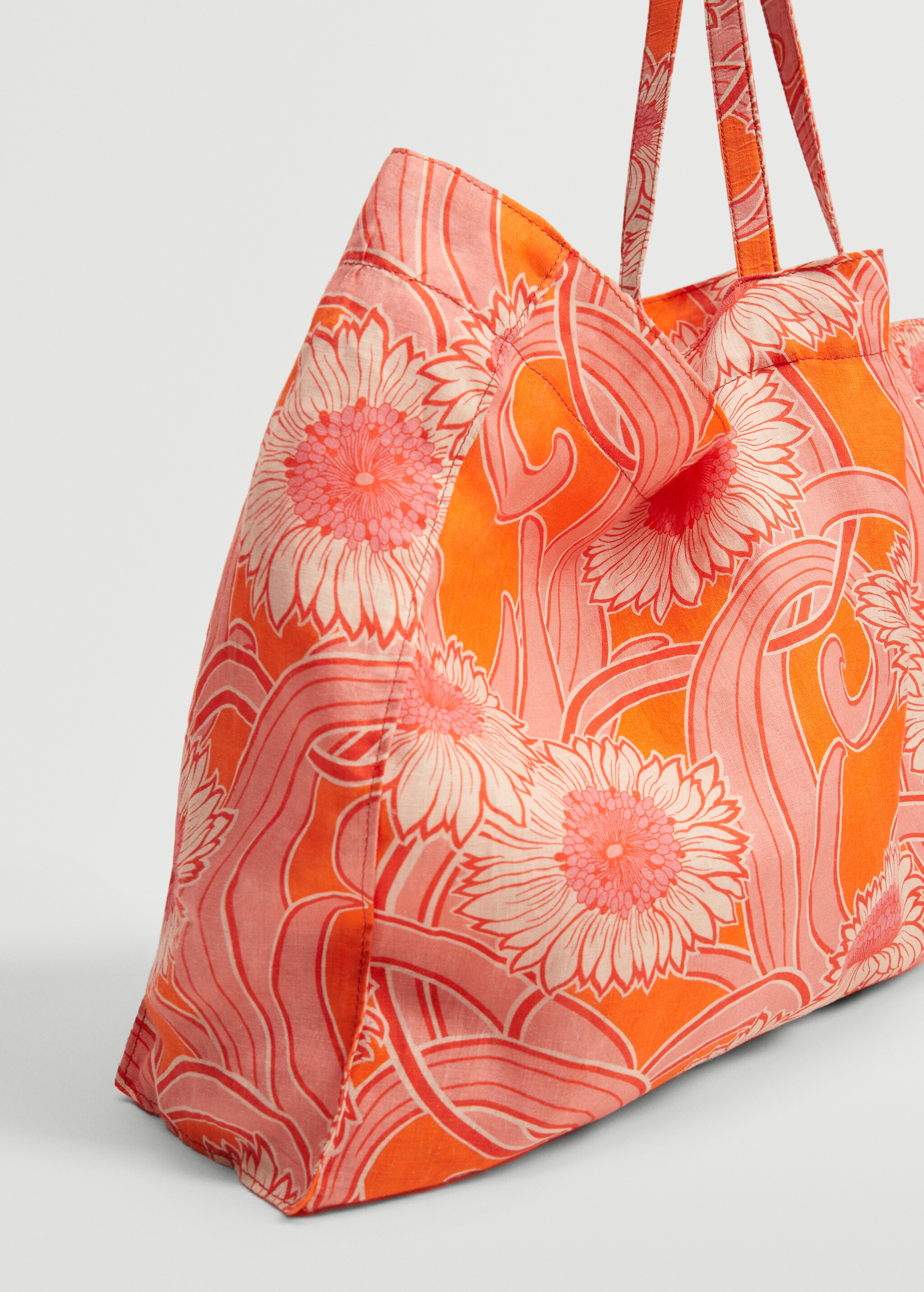 Bolso maxi shopper lino - Plano medio