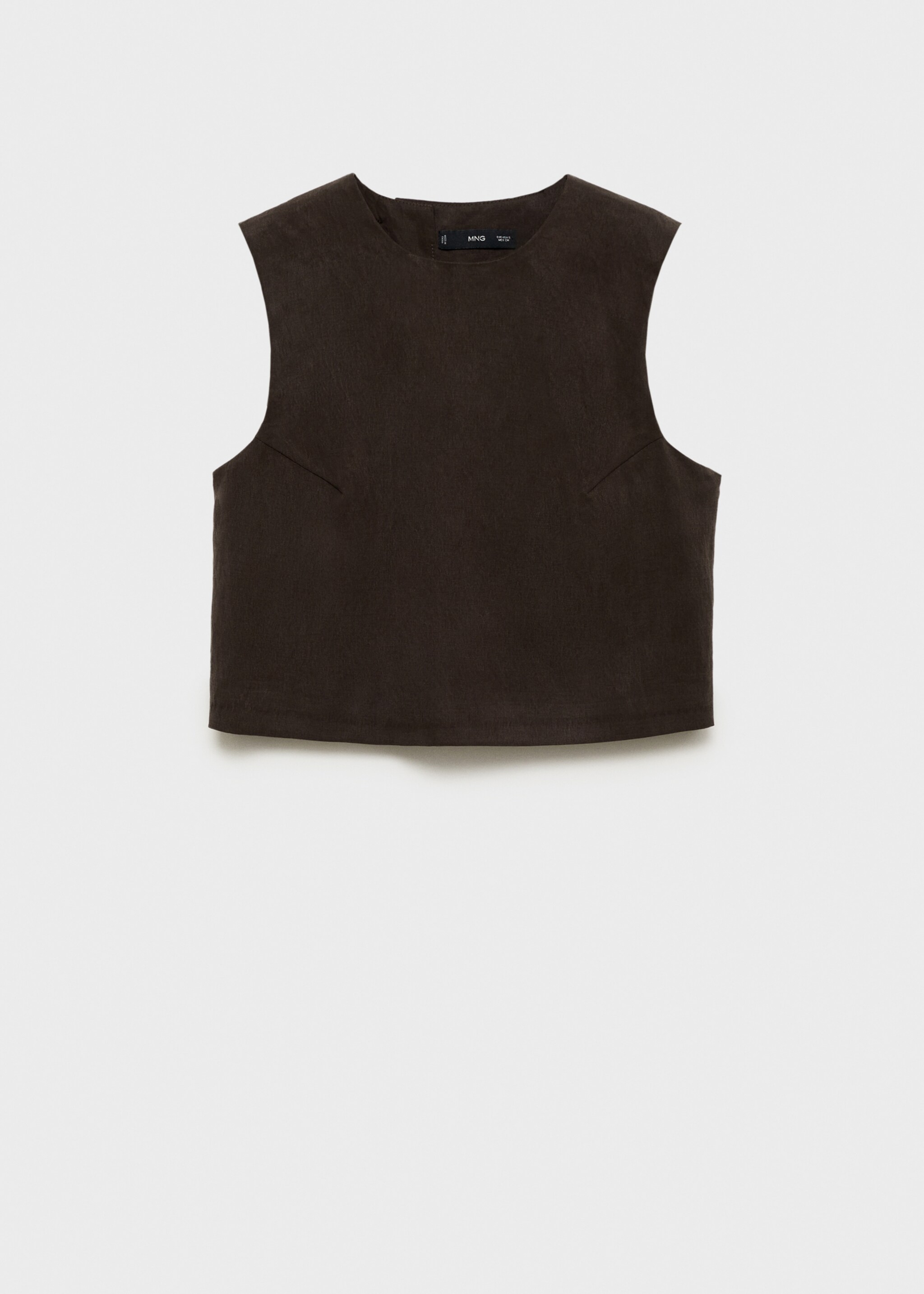 Top en lyocell avec boutons dans le dos - Article sans modèle, Marron. Ref: 87068263-00.