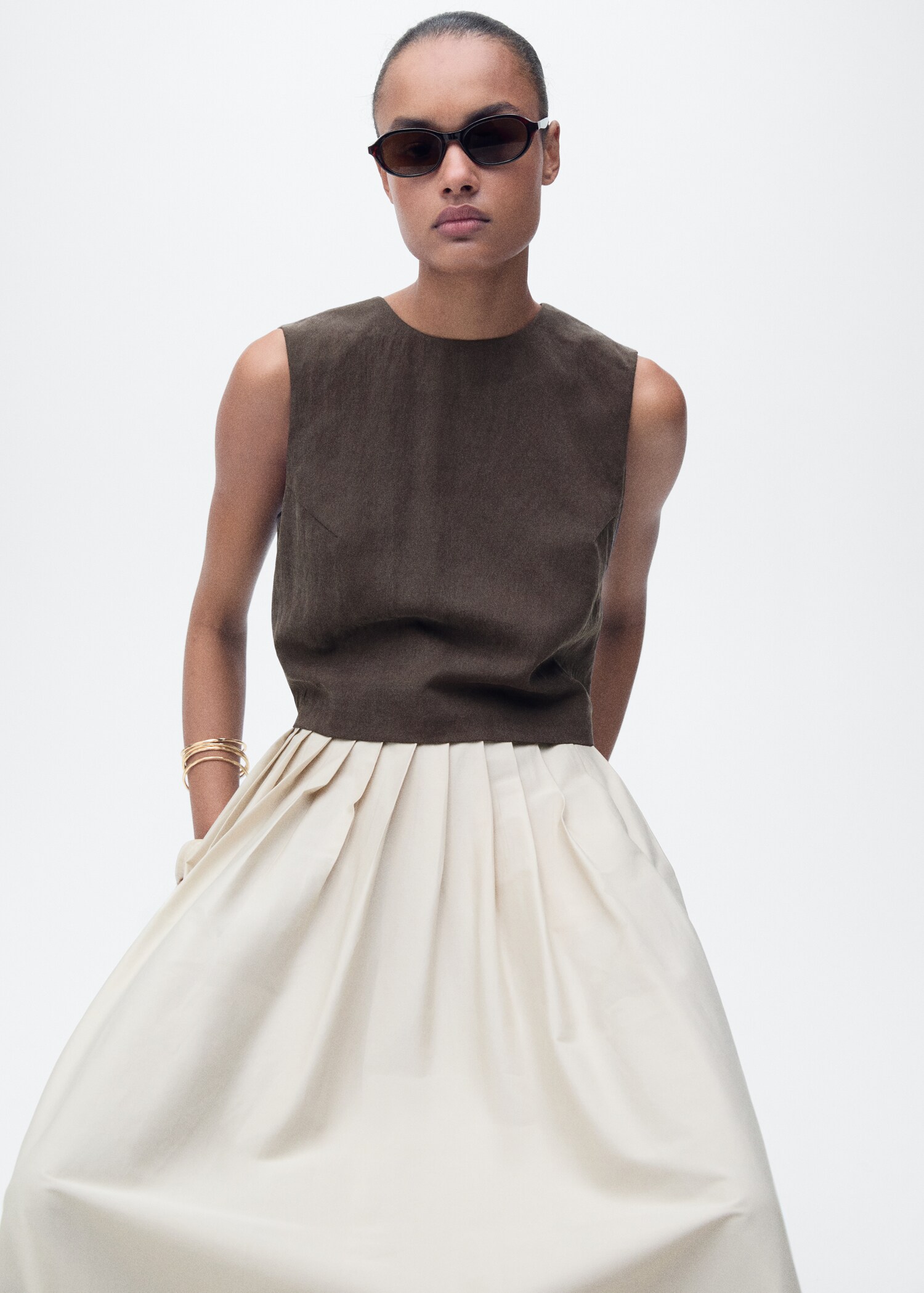 Top en lyocell avec boutons dans le dos - Détail de l'article 2