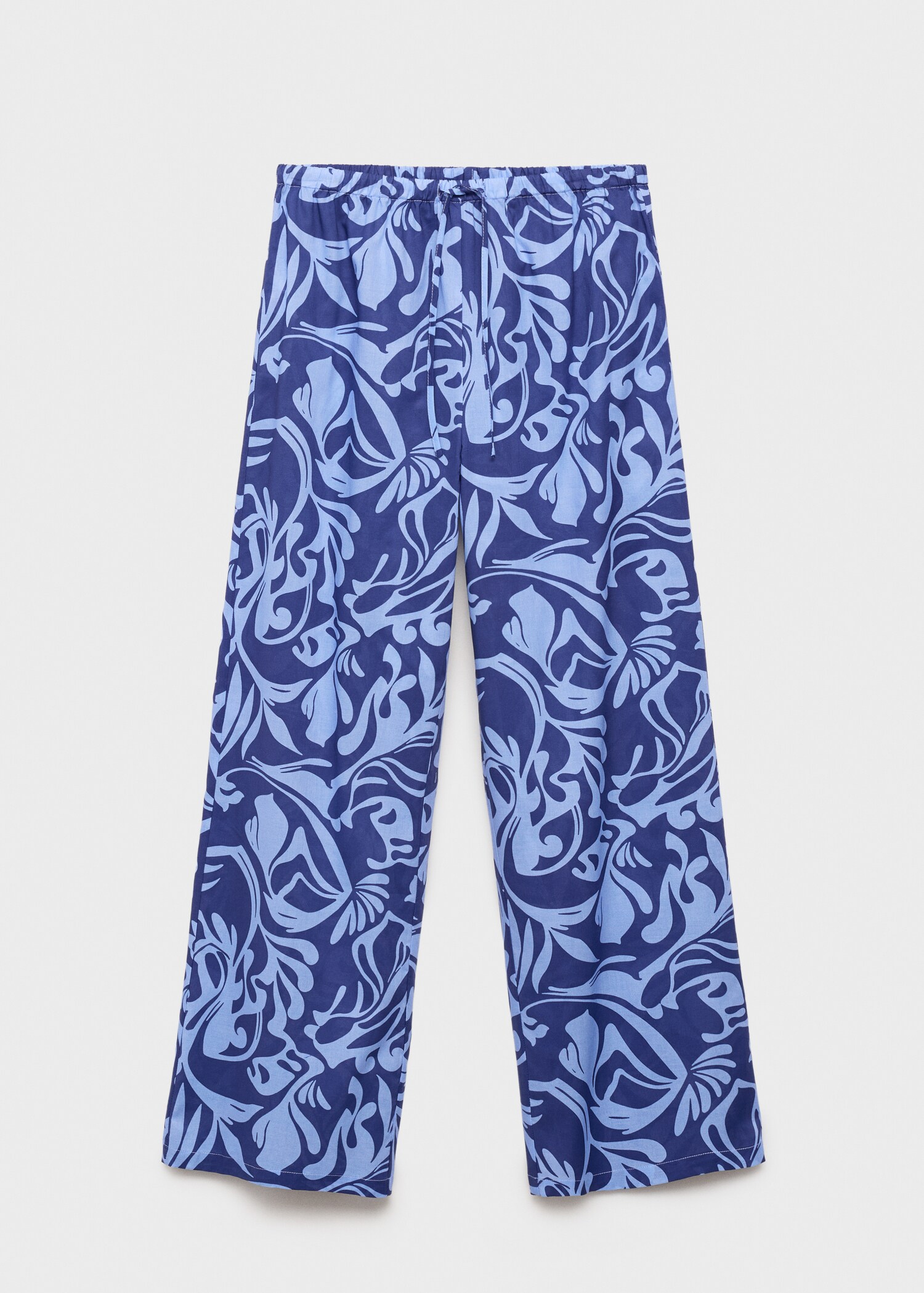 Cotton two-tone printed trousers - Article without model