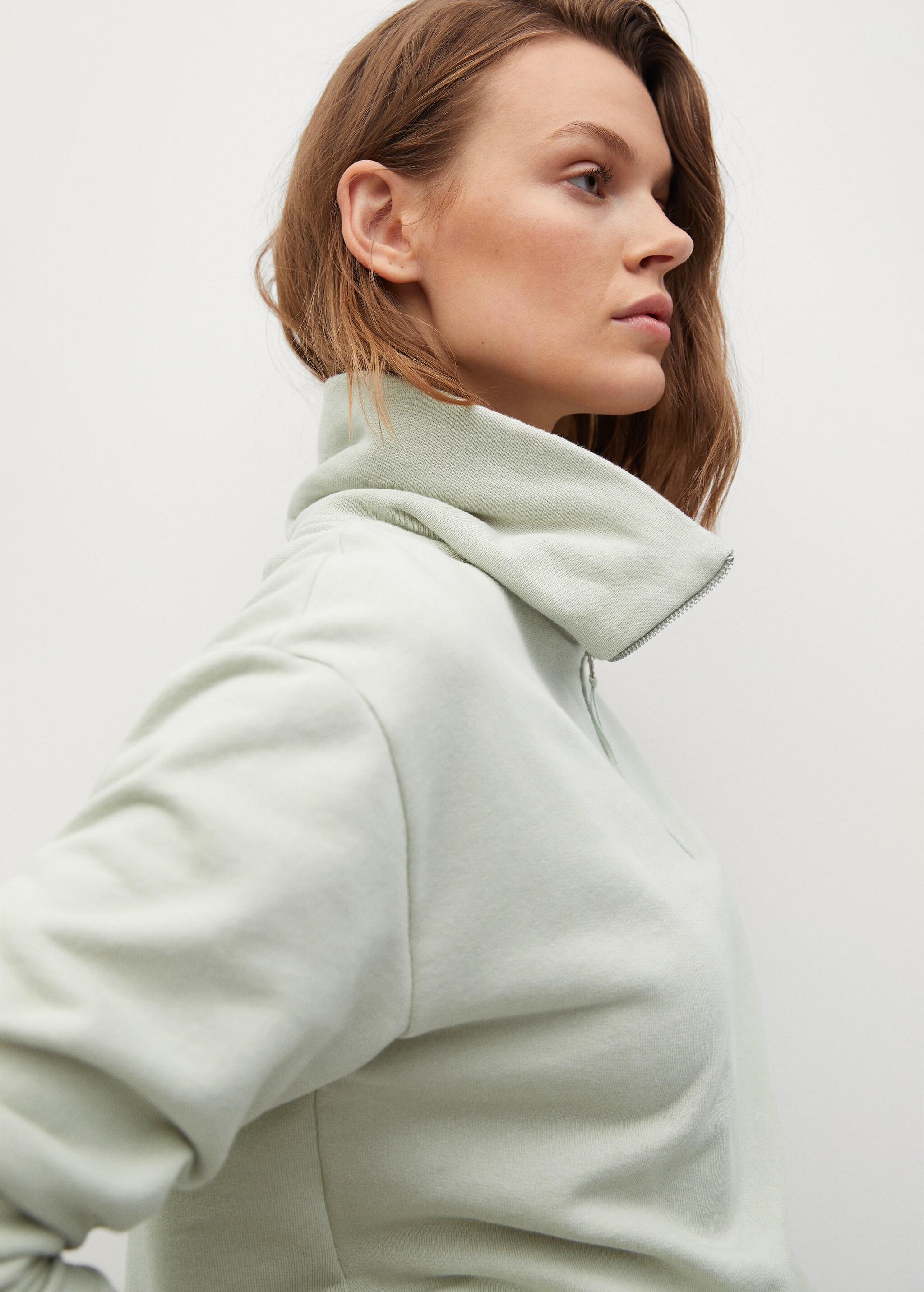 Funnel neck cotton sweatshirt - Details of the article 2