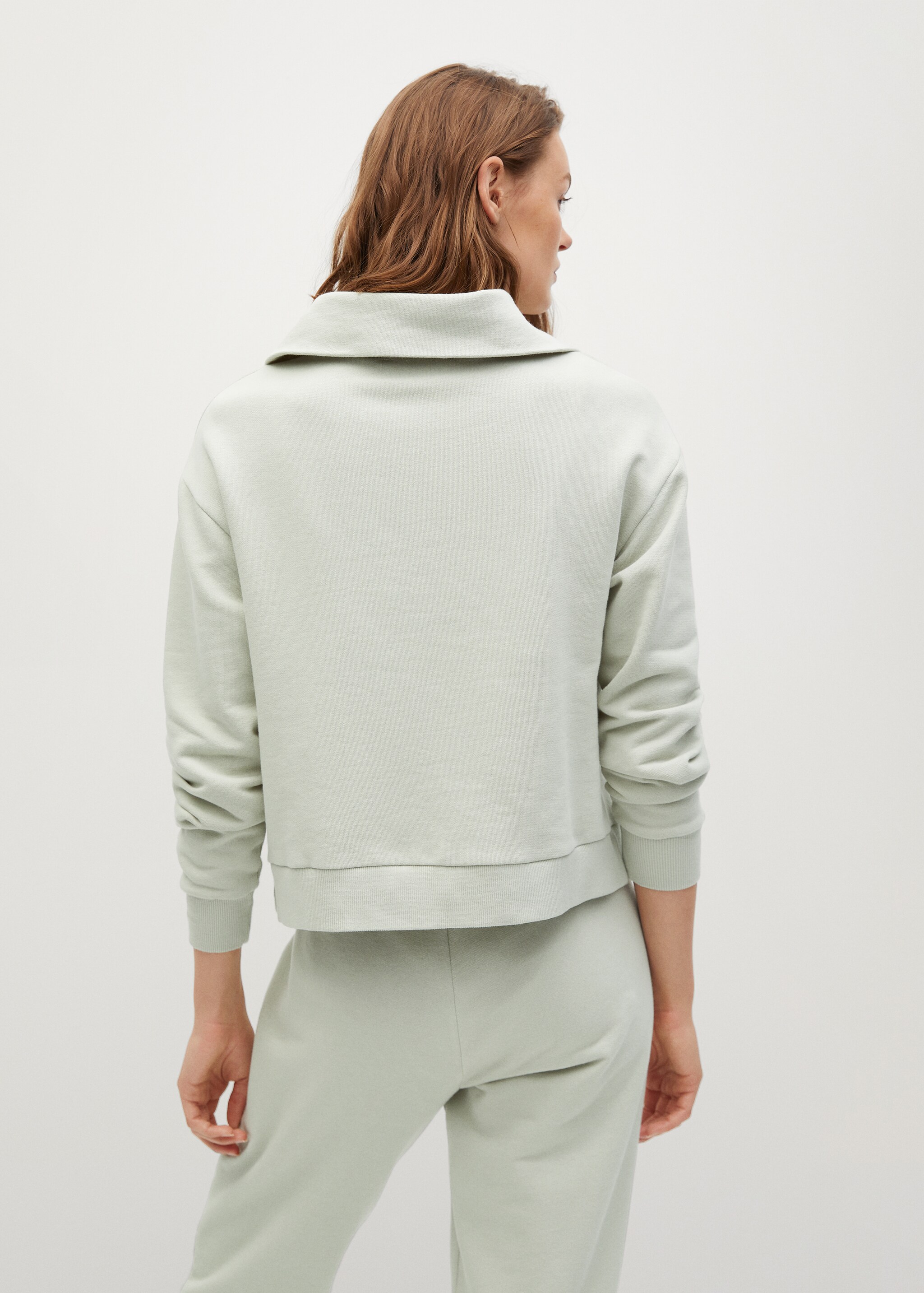 Funnel neck cotton sweatshirt - Reverse of the article