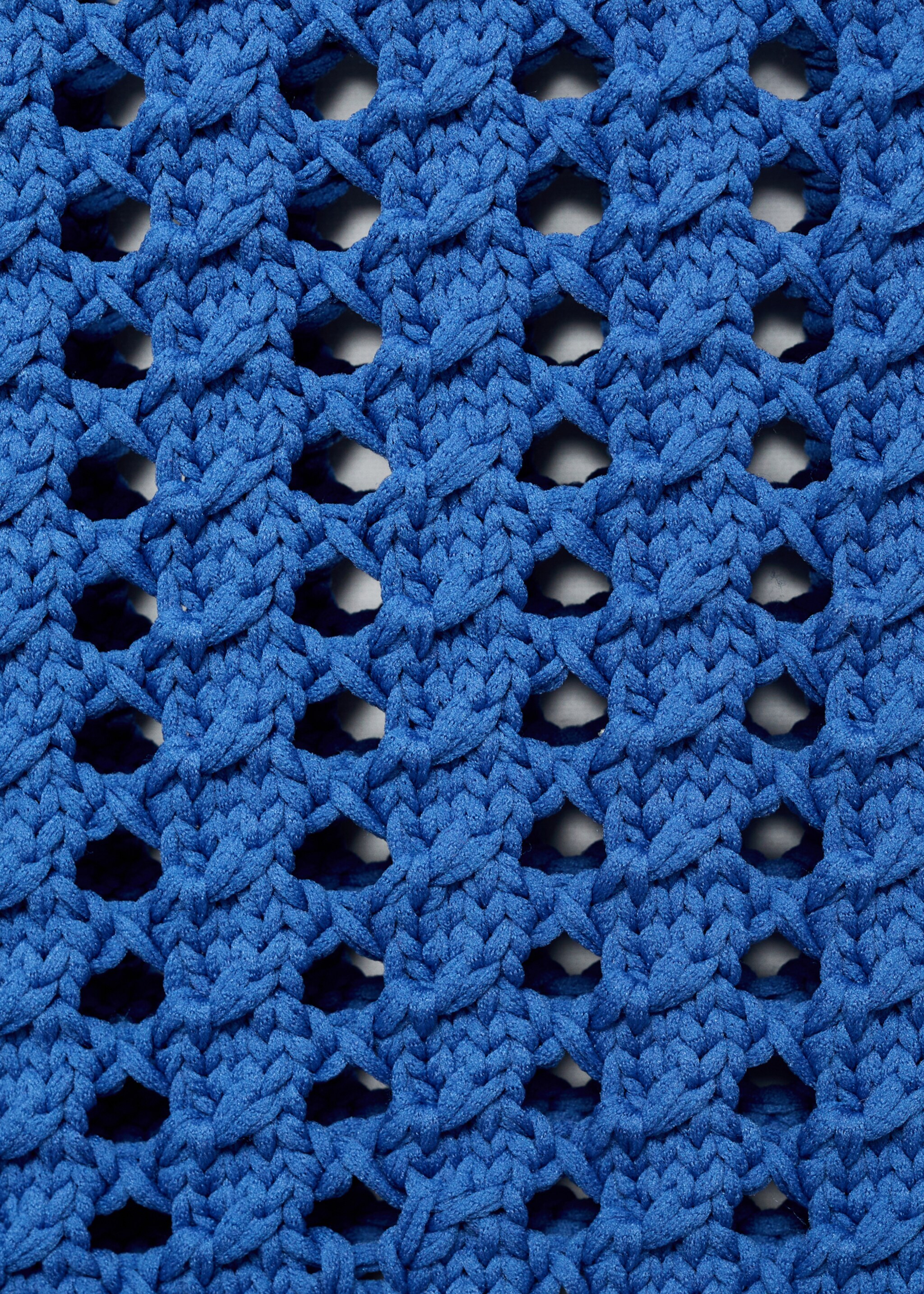Short-sleeved crochet sweater - Details of the article 8, Blue. Ref: 87068643-00.
