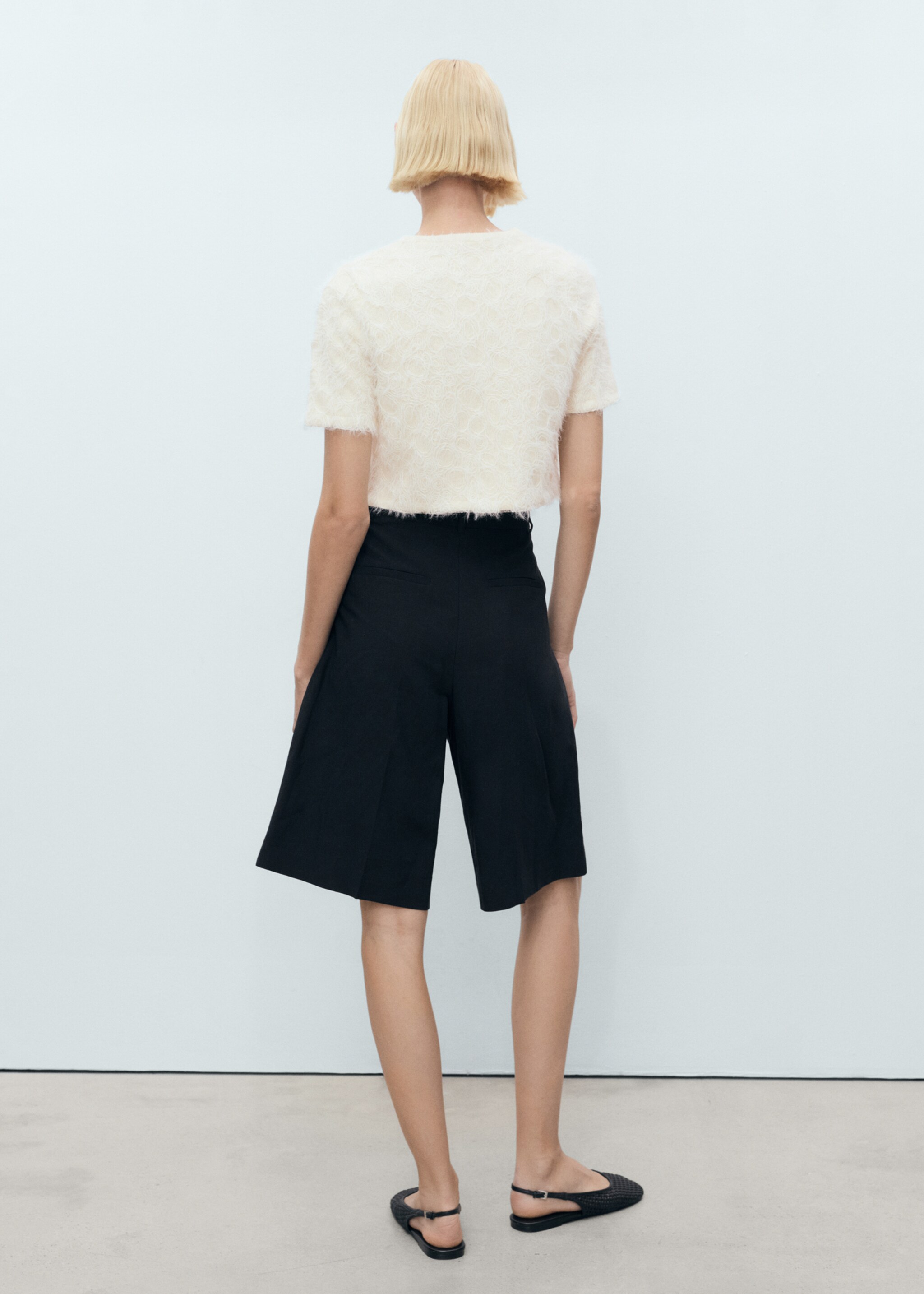 Cárdigan crop punto - Reverso del artículo, Beige. Ref: 87068649-00.