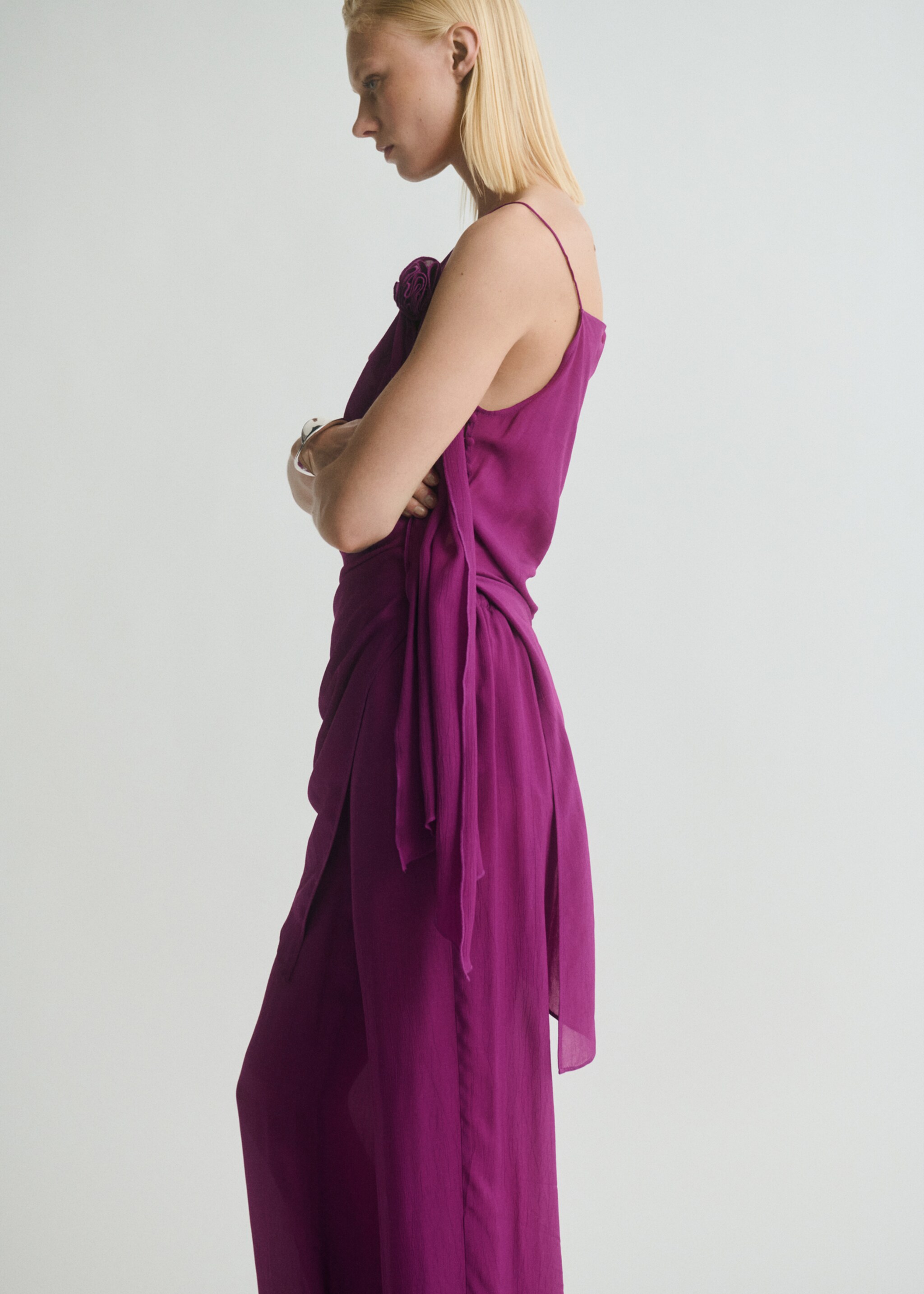 Pantaloni drepți largi - Detaliu al articolului 1, Mov. Ref: 87068653-00.