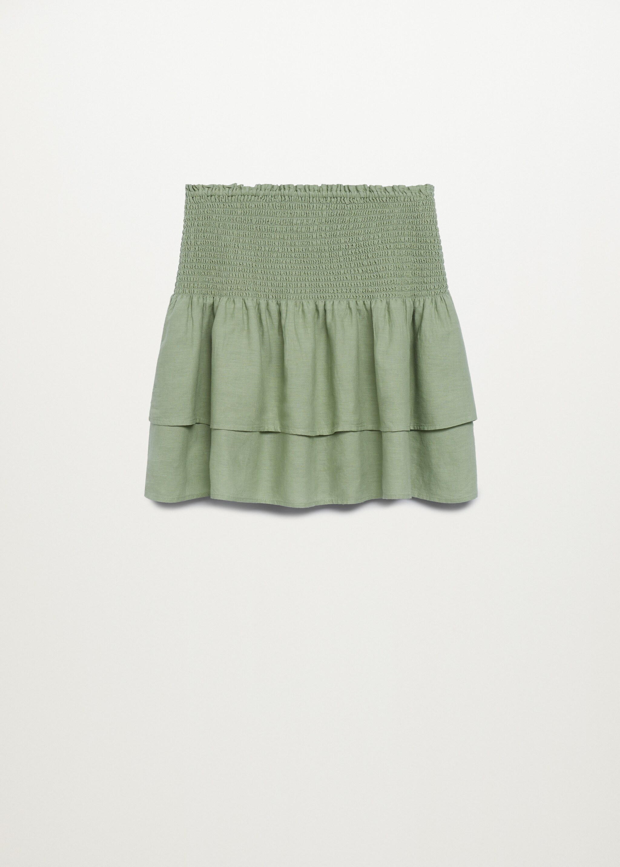 Ruffled linen miniskirt - Article without model