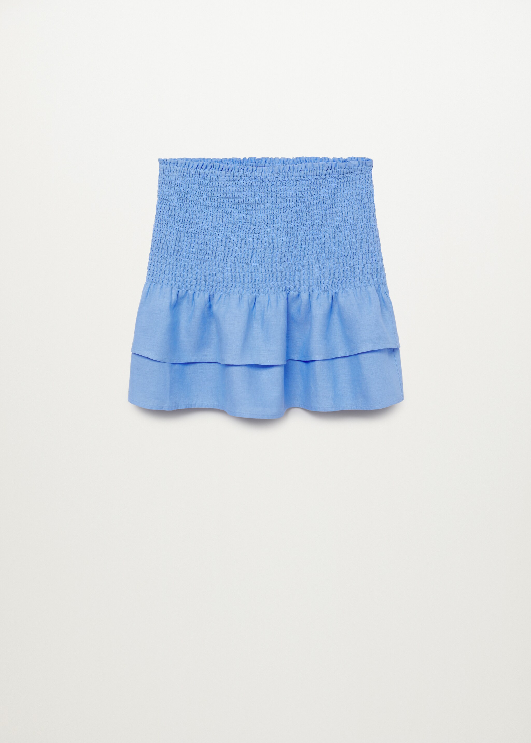 Ruffled linen miniskirt - Article without model