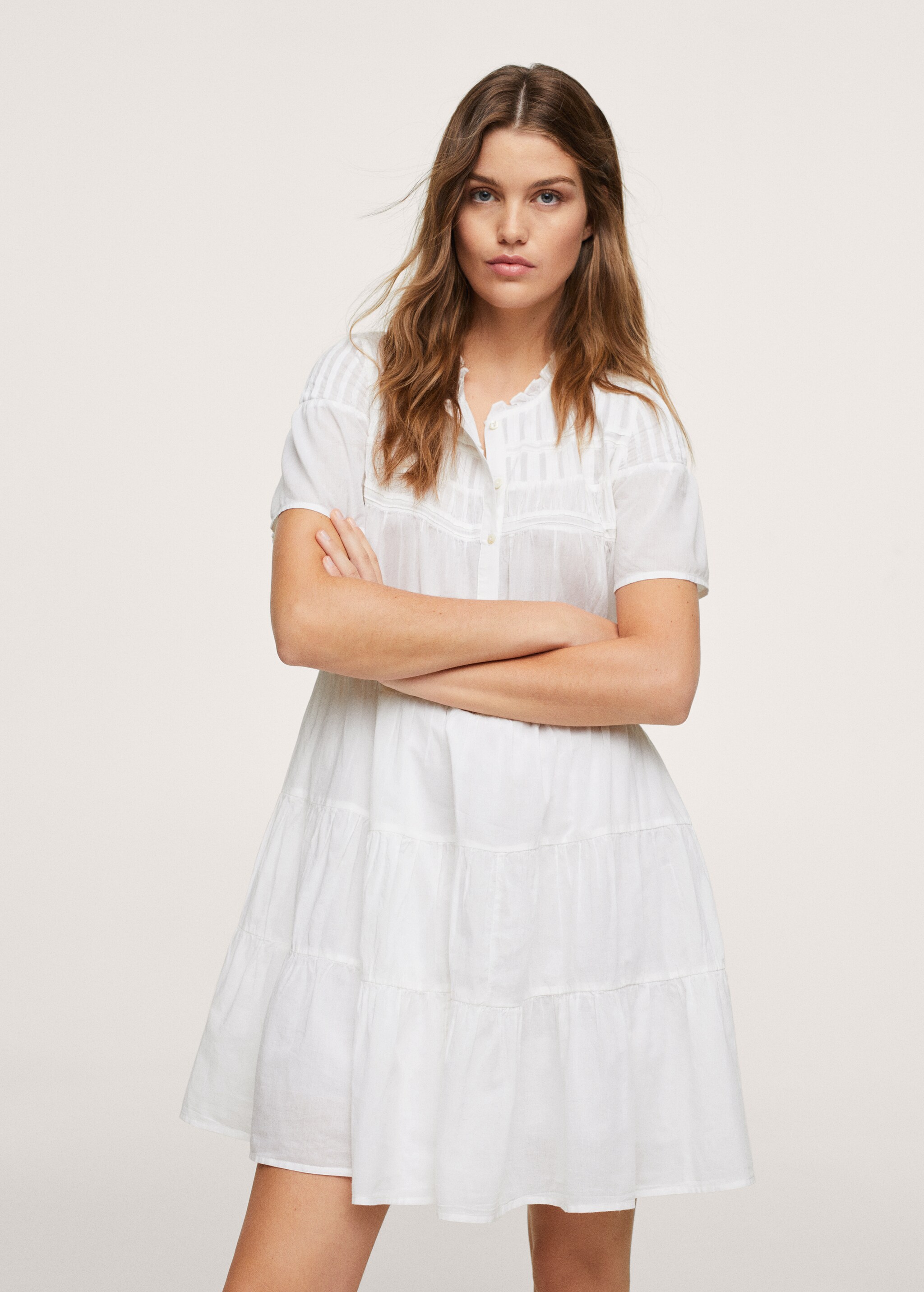 Vestido algodón volantes - Plano medio