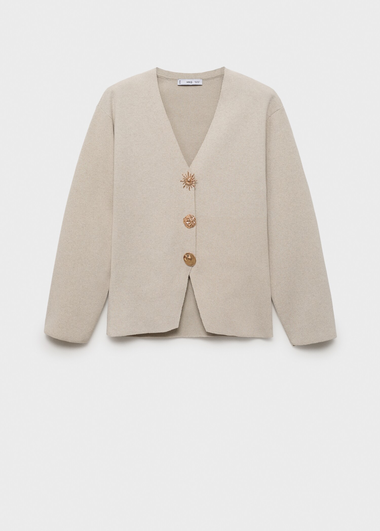 Fine-knit jacket with jewel buttons - Article without model