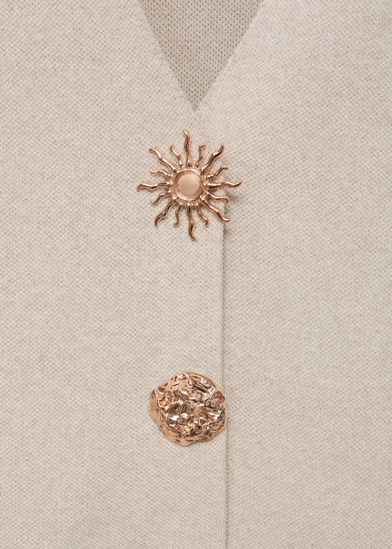 Fine-knit jacket with jewel buttons - Details of the article 0