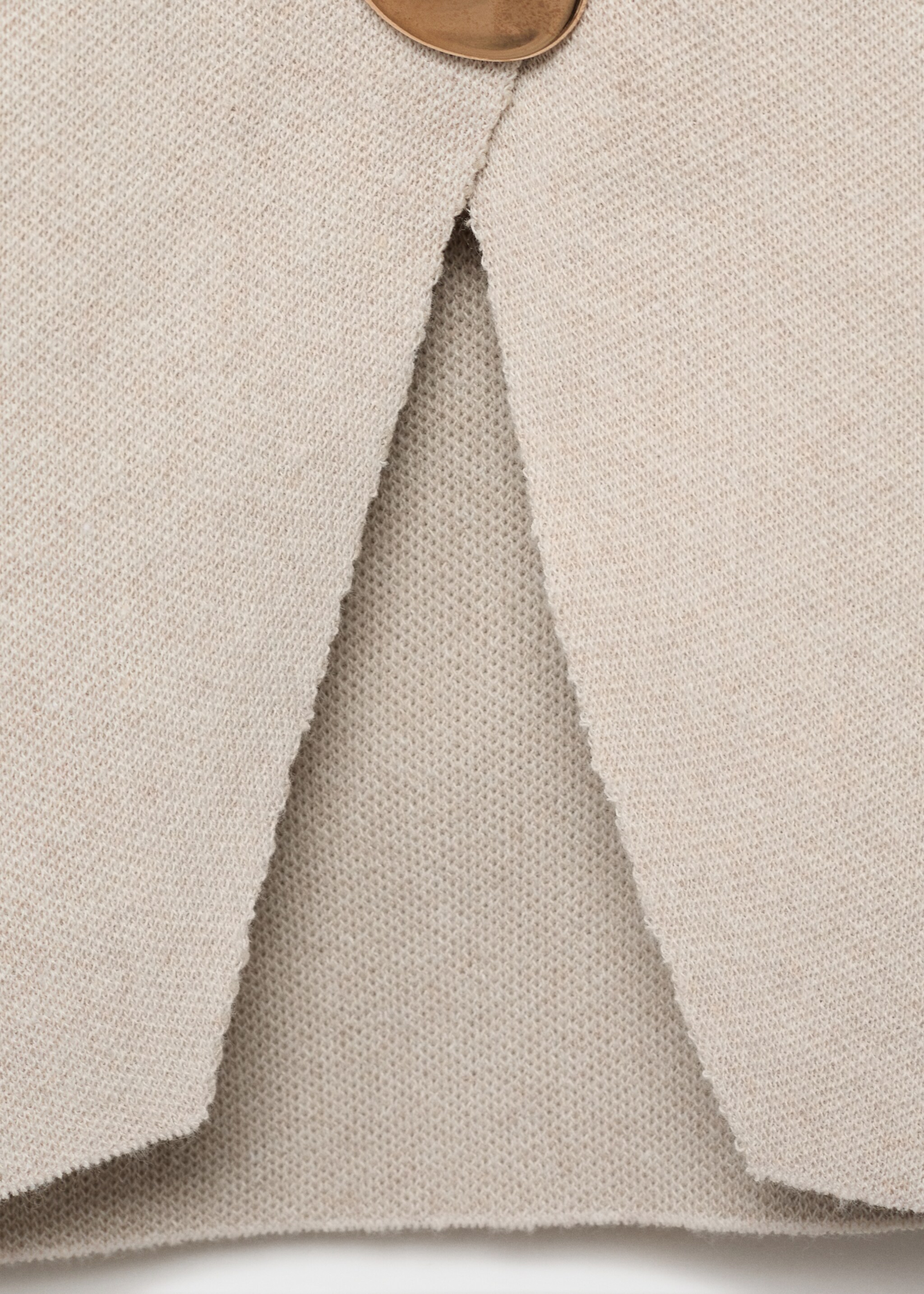 Fine-knit jacket with jewel buttons - Details of the article 8, Beige. Ref: 87069065-00.