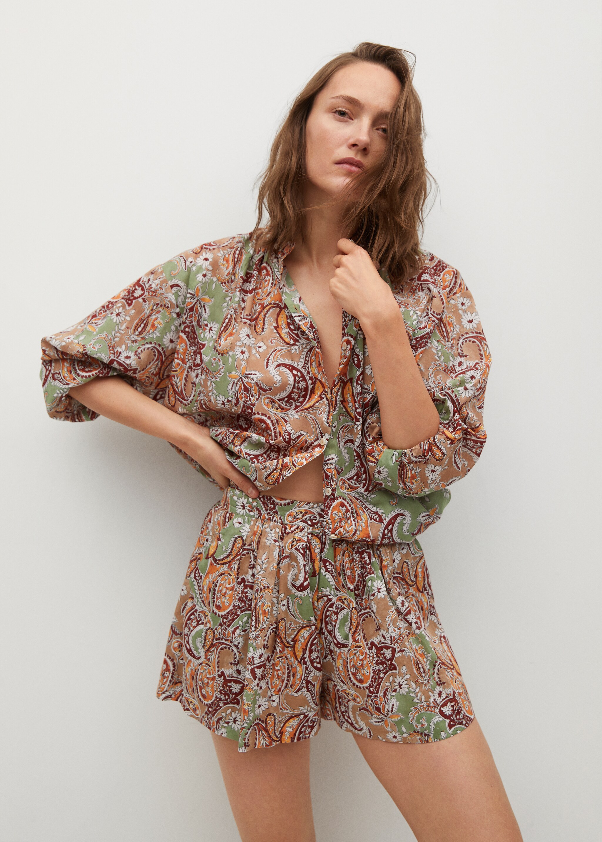Short coton imprimé - Plan moyen
