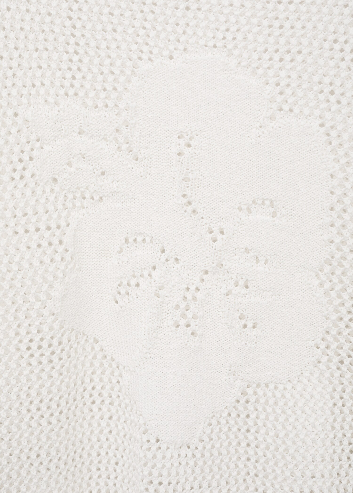 Prolamovaný pletený svetr s květinovým motivem - Detail zboží 8