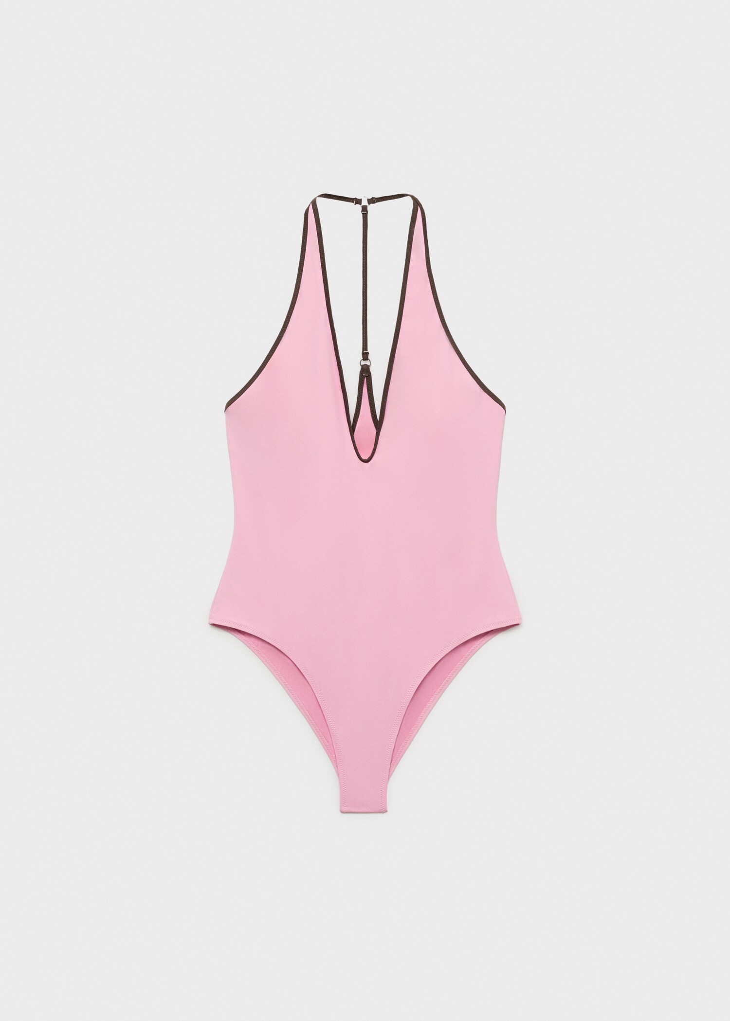 Bañador escote pico ribete contraste - Artículo sin modelo