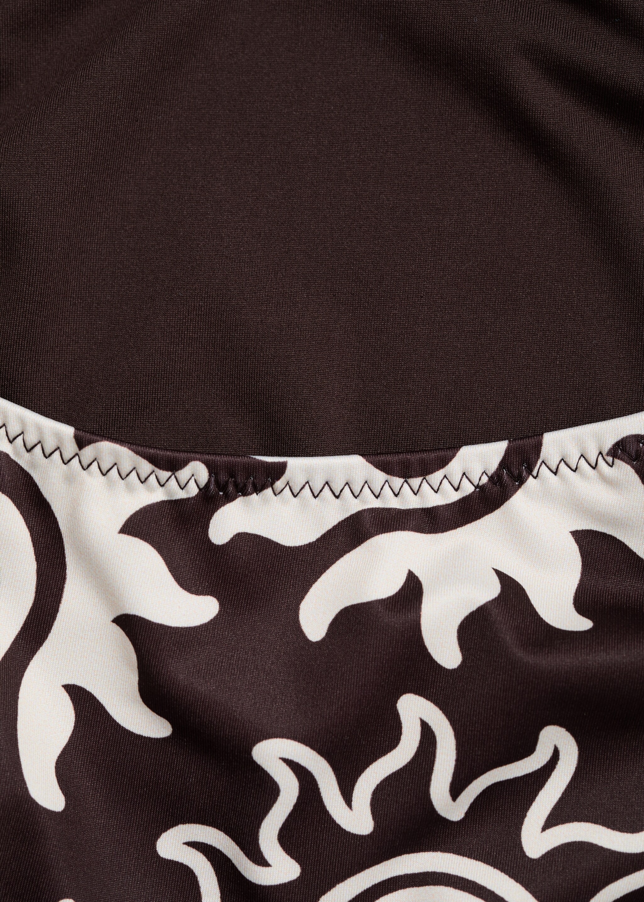 Printed swimsuit - Details of the article 0, Chocolate. Ref: 87069212-00.
