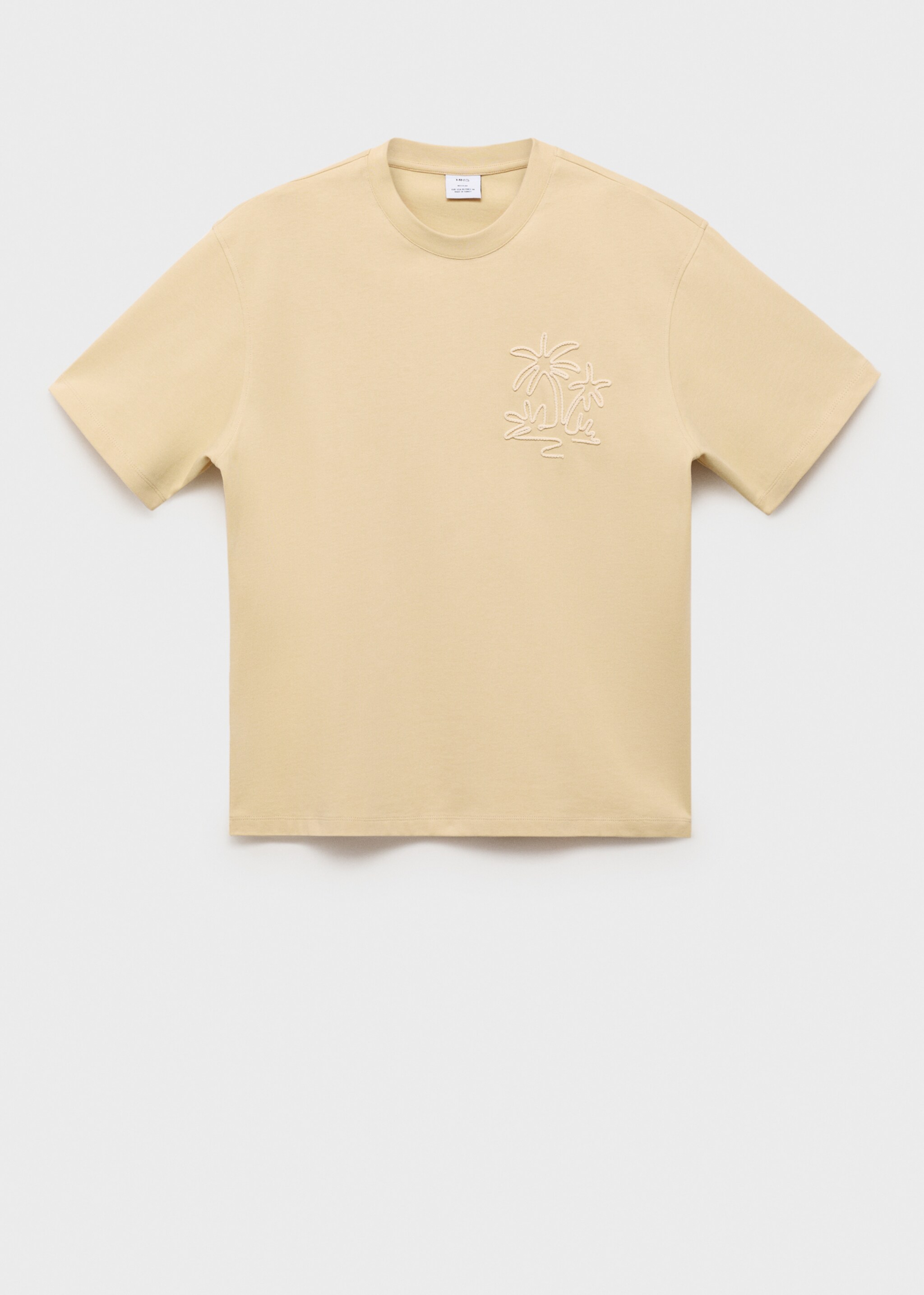 Relaxed fit cotton t-shirt - Article without model, Vanilla. Ref: 87069218-00.