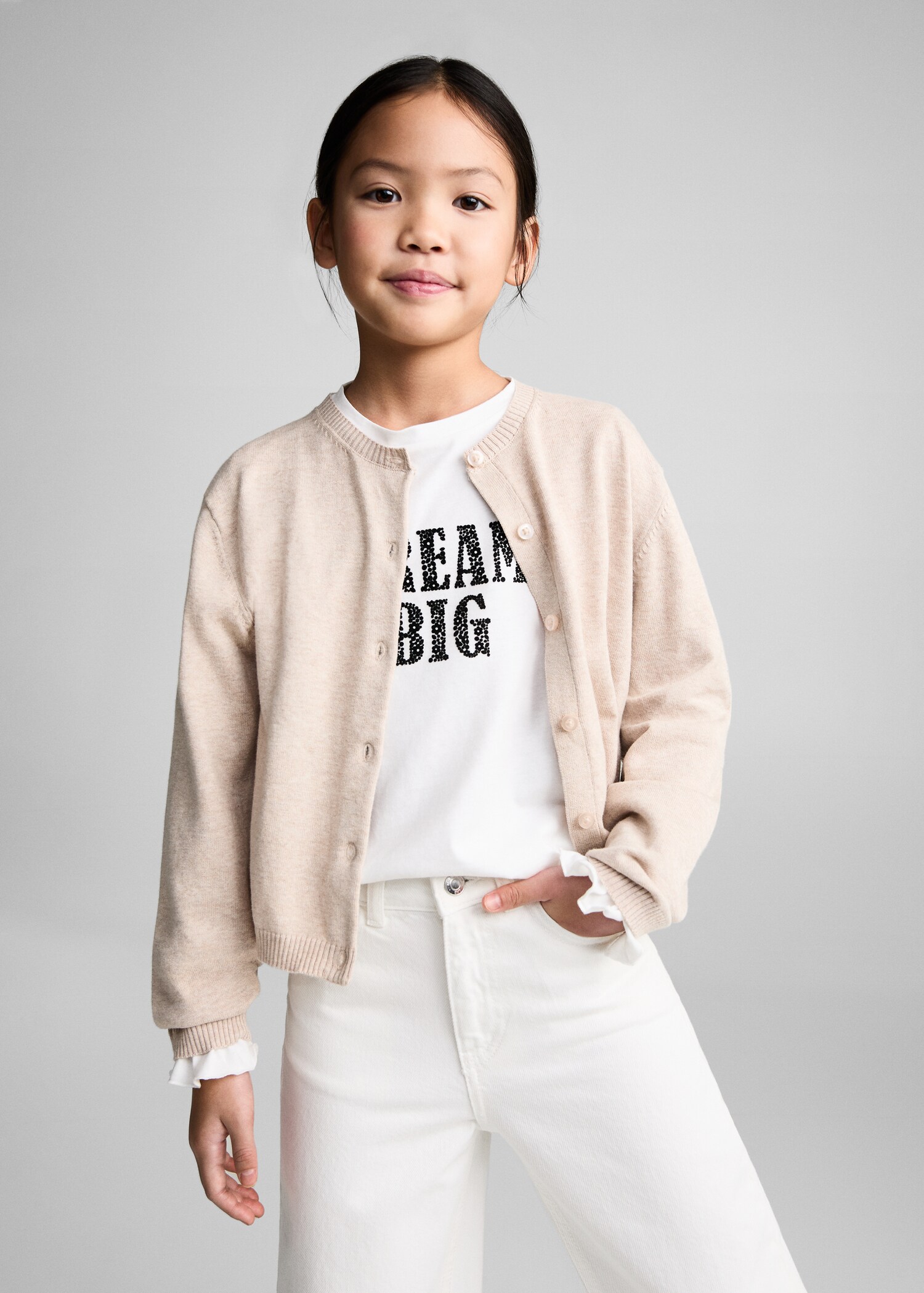 Jeans culotte mid-waist comfort - Medium plane