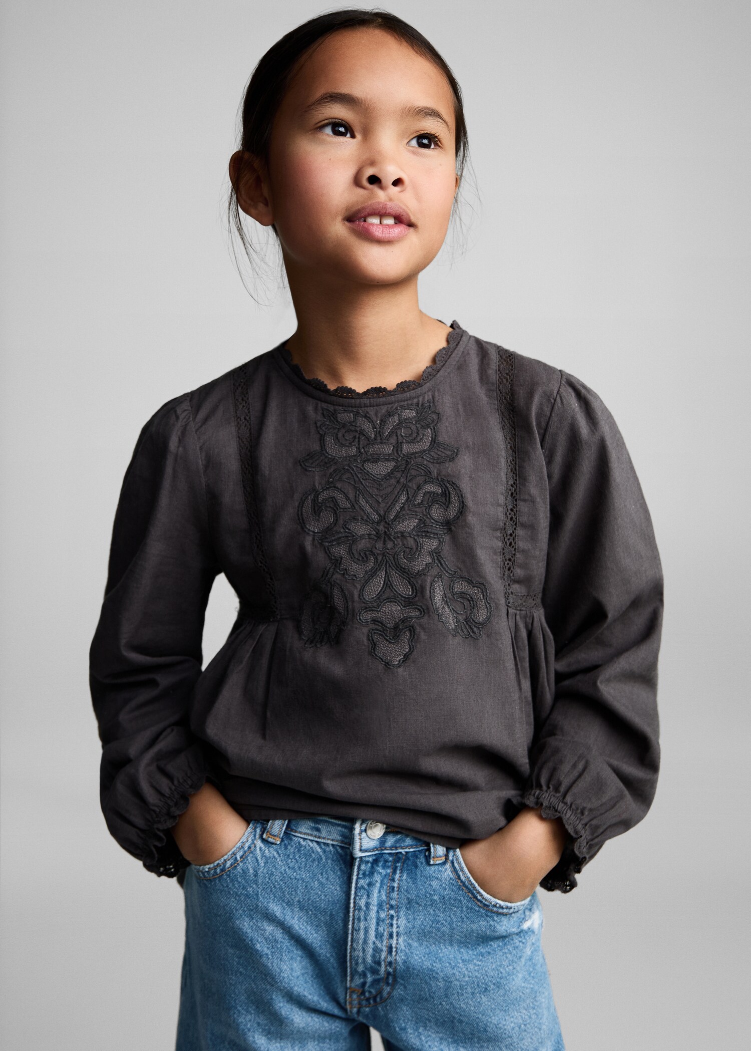 Jeans culotte mid-waist comfort - Medium plane