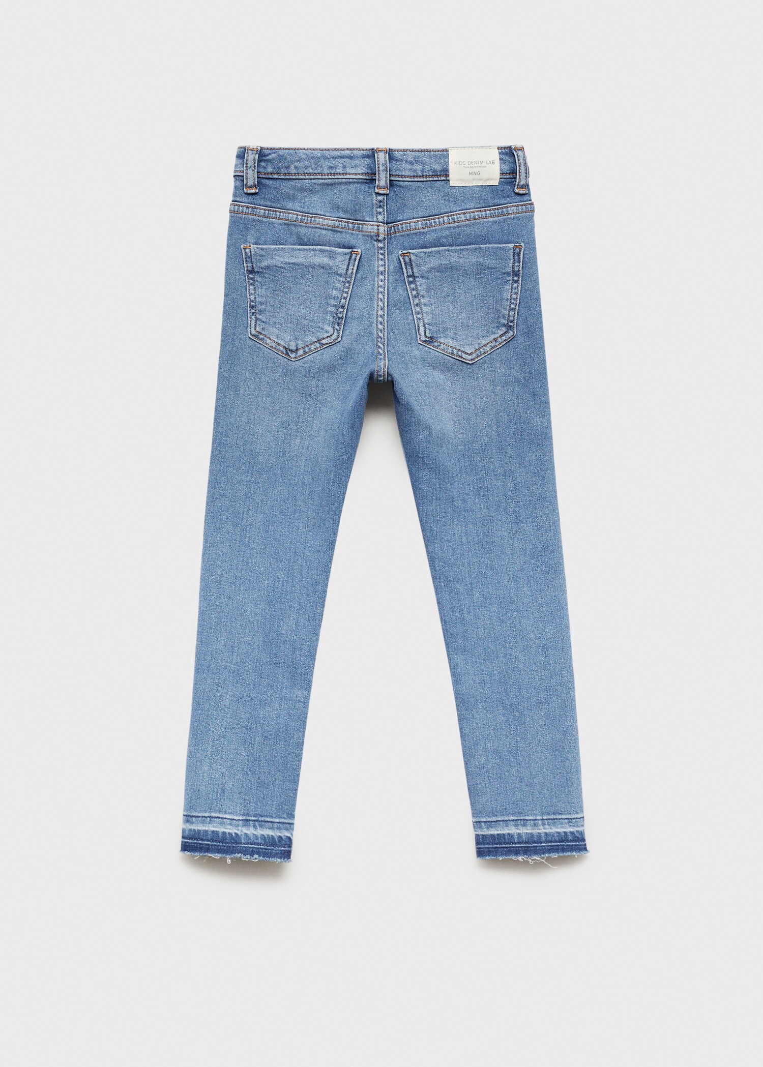 Skinny jeans with frayed hem - Reverse of the article