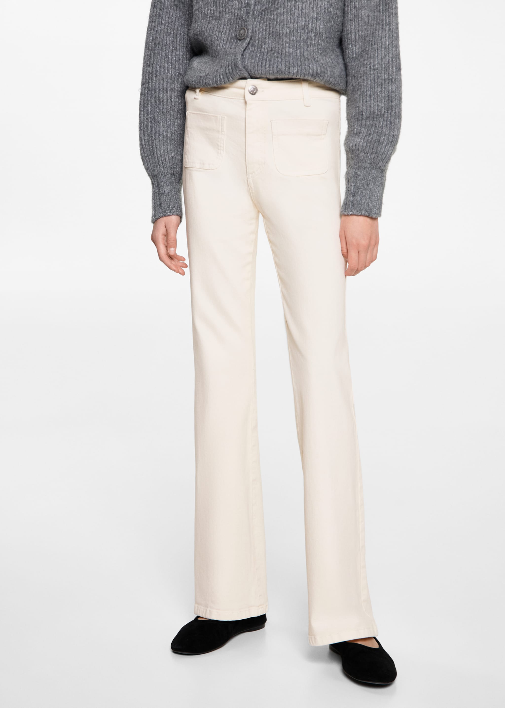 Texans flare butxaques - Pla mig, Blanc trencat. Ref: 87070420-00.