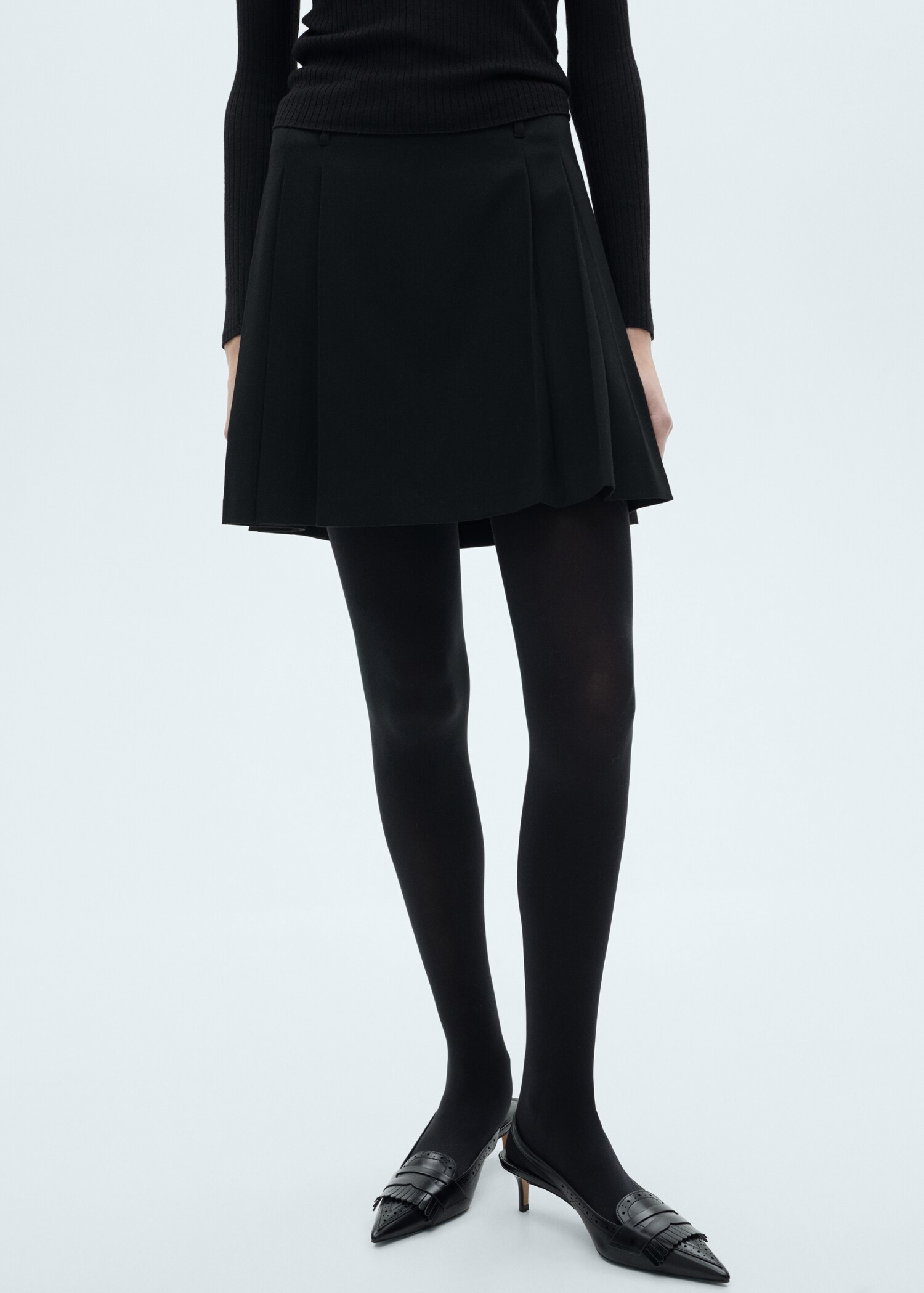 Pleated mini-skirt - Medium plane