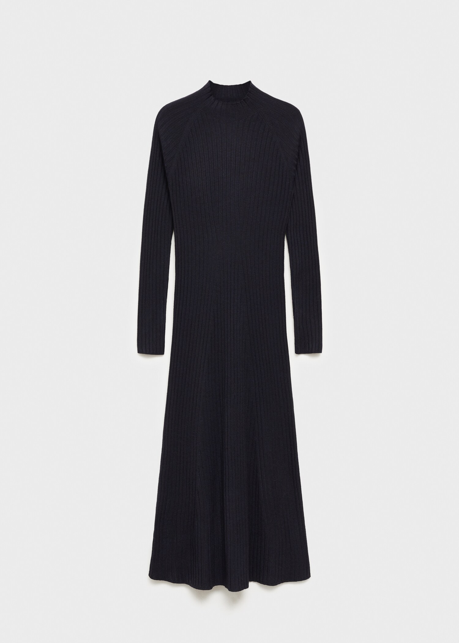 Ausgestelltes Strickkleid mit halbhohem Kragen - Artikel ohne Model