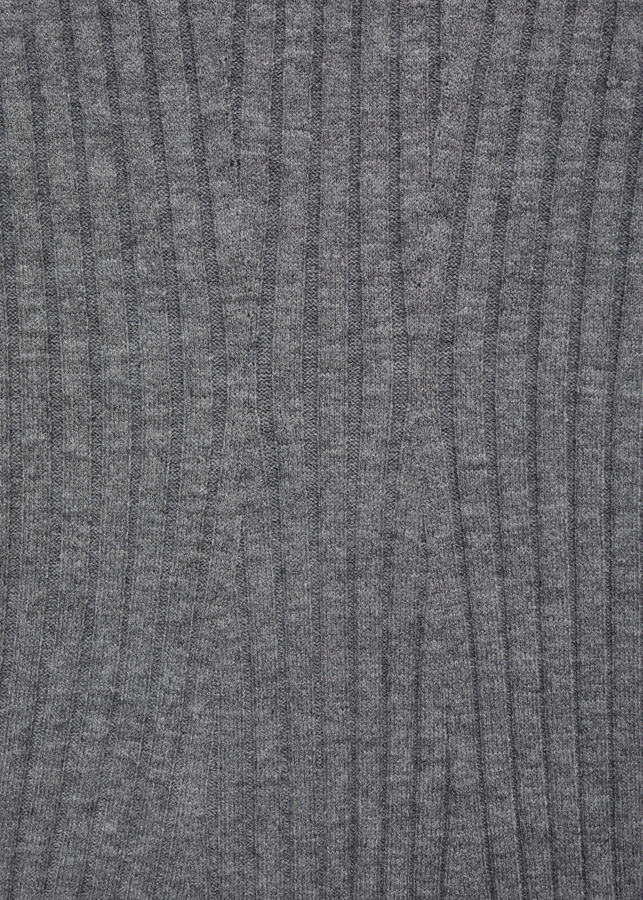 Ausgestelltes Strickkleid mit halbhohem Kragen - Detail des Artikels 0, Mittelgrau meliert. Ref: 87070424-00.