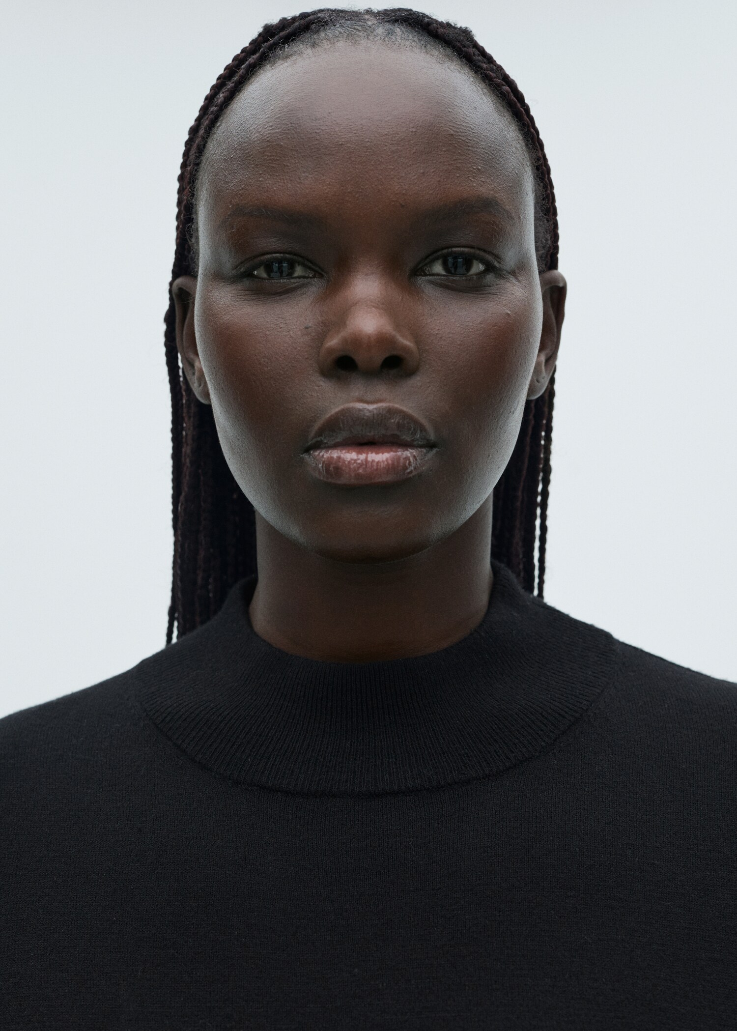 Perkins-neck knitted dress - Details of the article 4