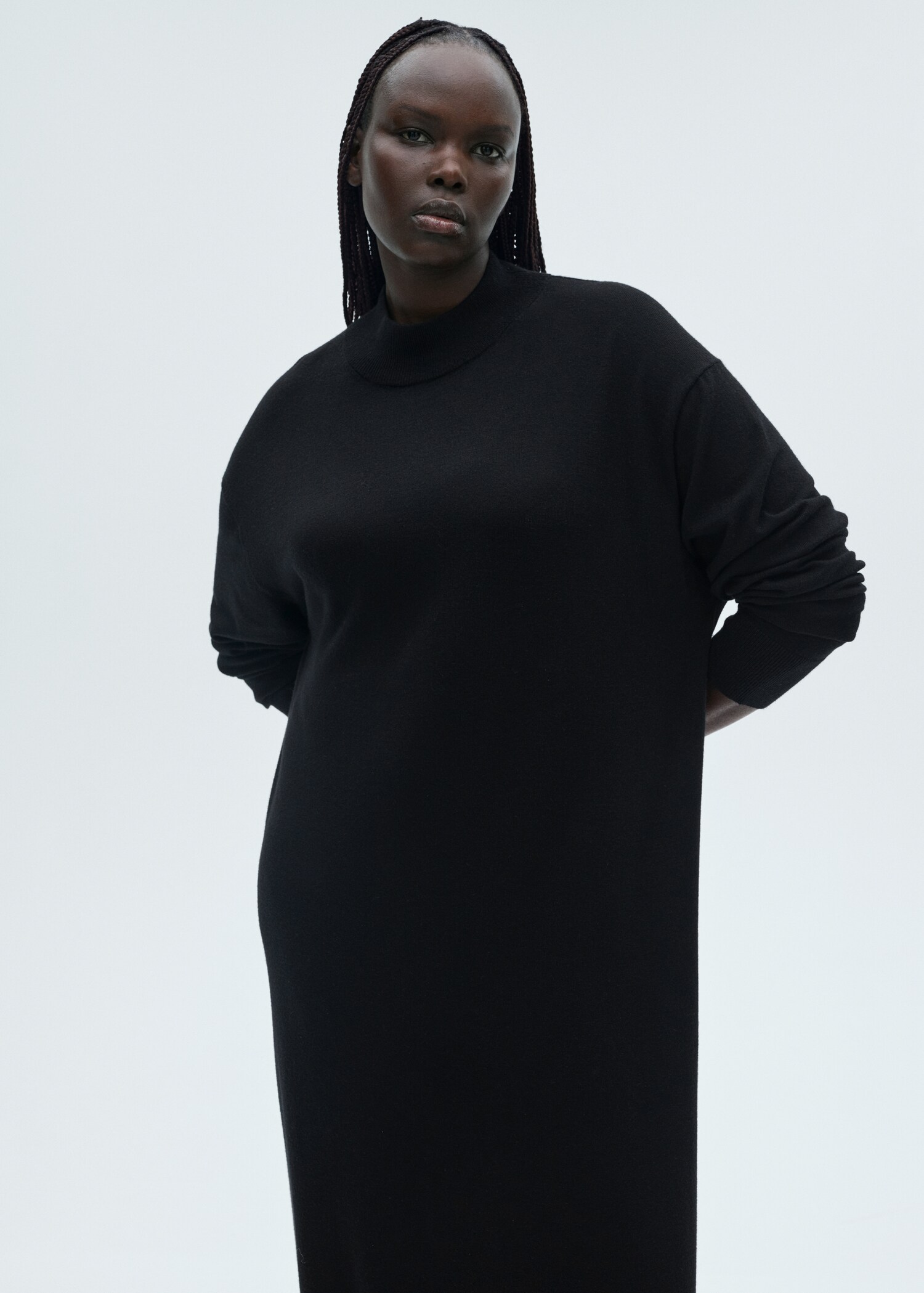 Perkins-neck knitted dress - Details of the article 5