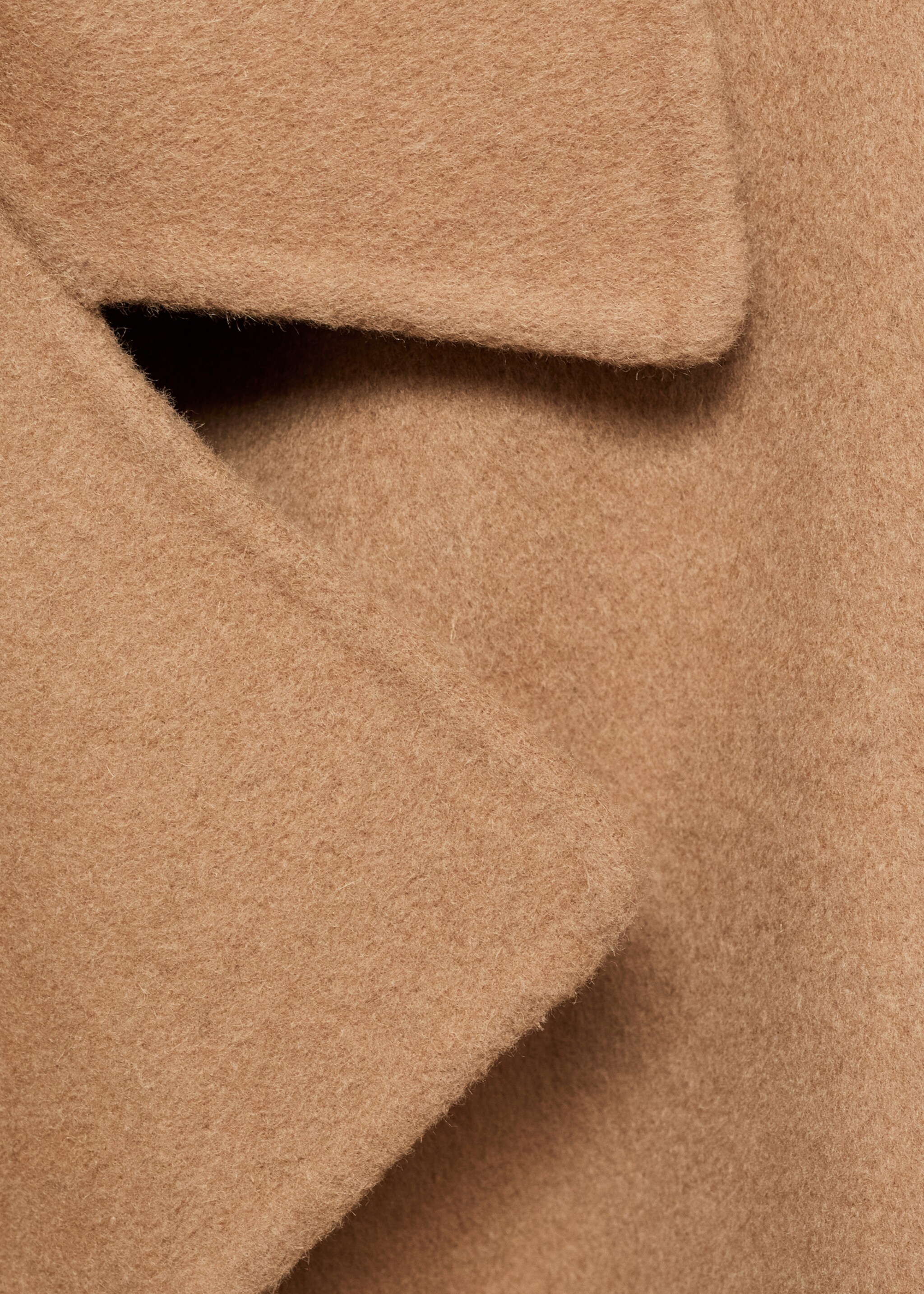 Handmade Mantel mit Gürtel - Detail des Artikels 8, Mittelbraun. Ref: 87070426-00.