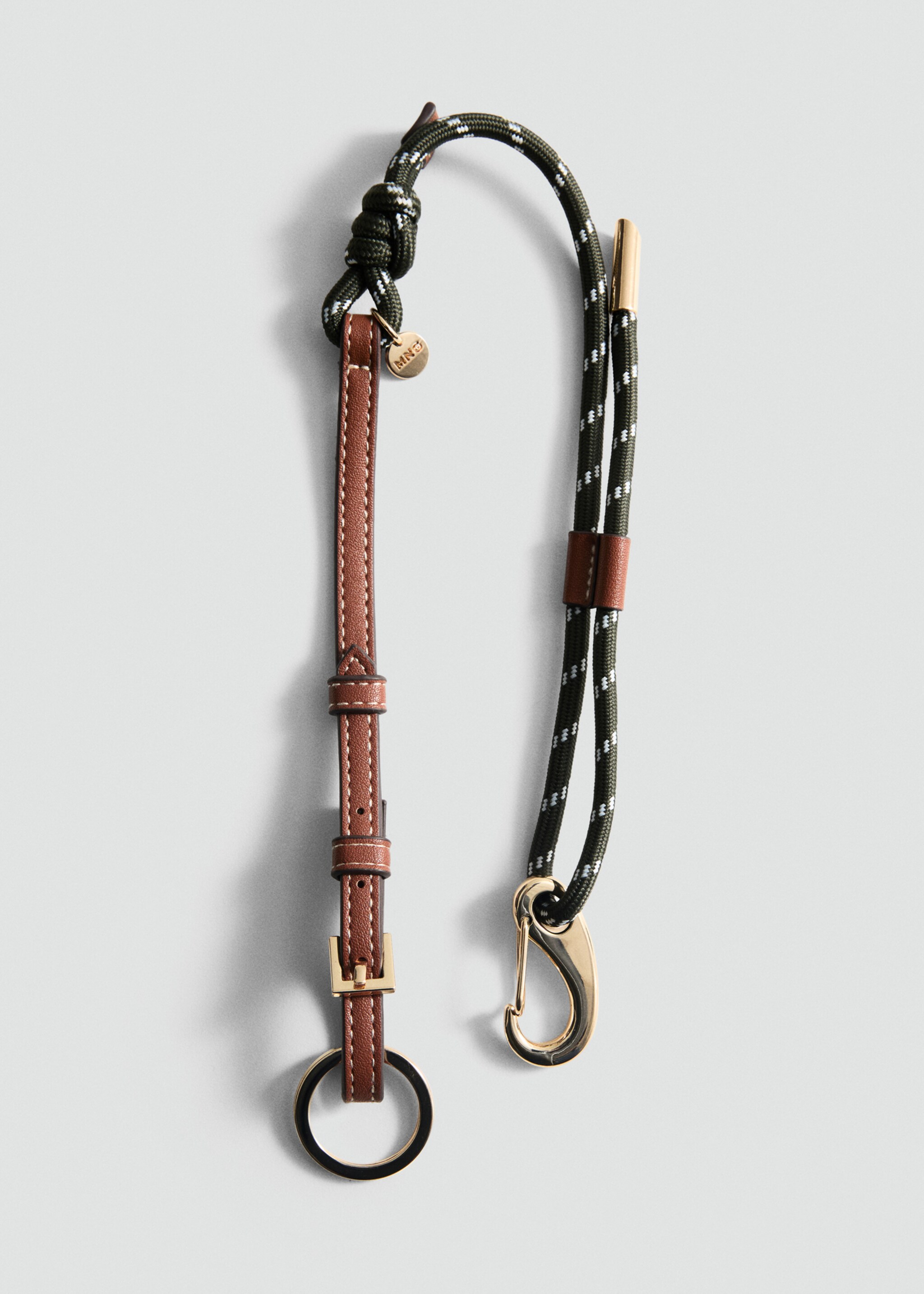 Carabiner keyring with combination - Article sans modèle, Kaki. Ref: 87070430-00.