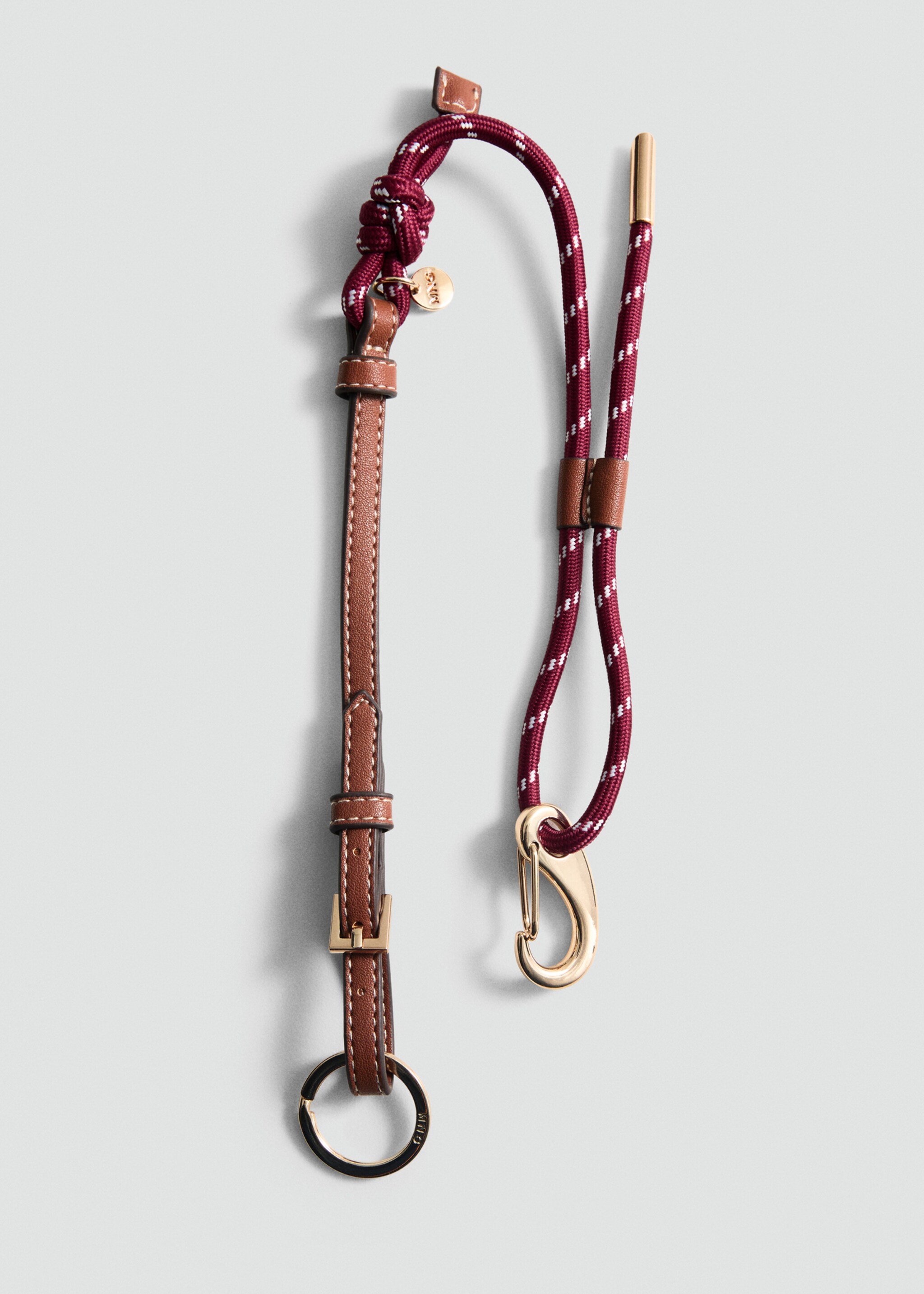 Carabiner keyring with combination - Article without model, Maroon. Ref: 87070430-00.