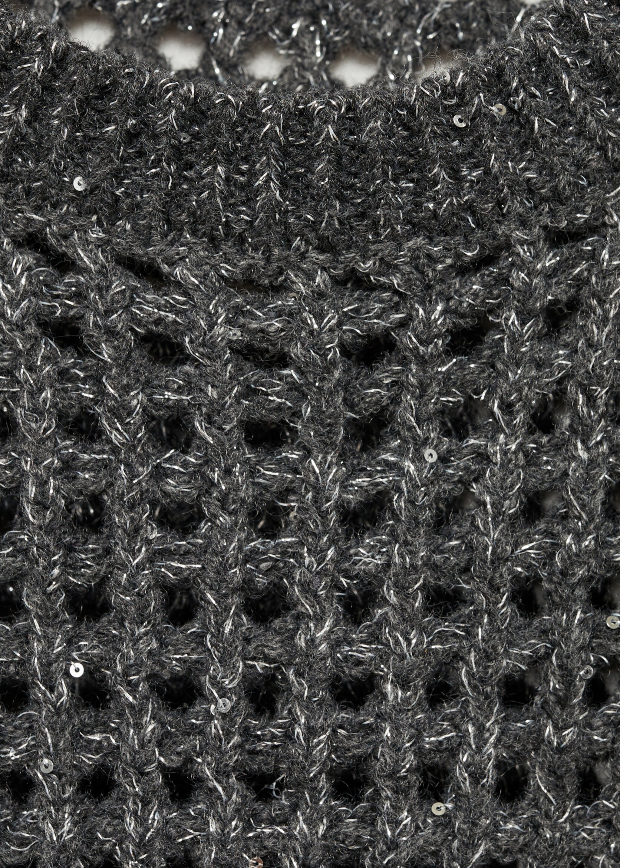 Armilla punt calat lúrex - Detall de l'article 8, Gris antracita. Ref: 87070431-00.