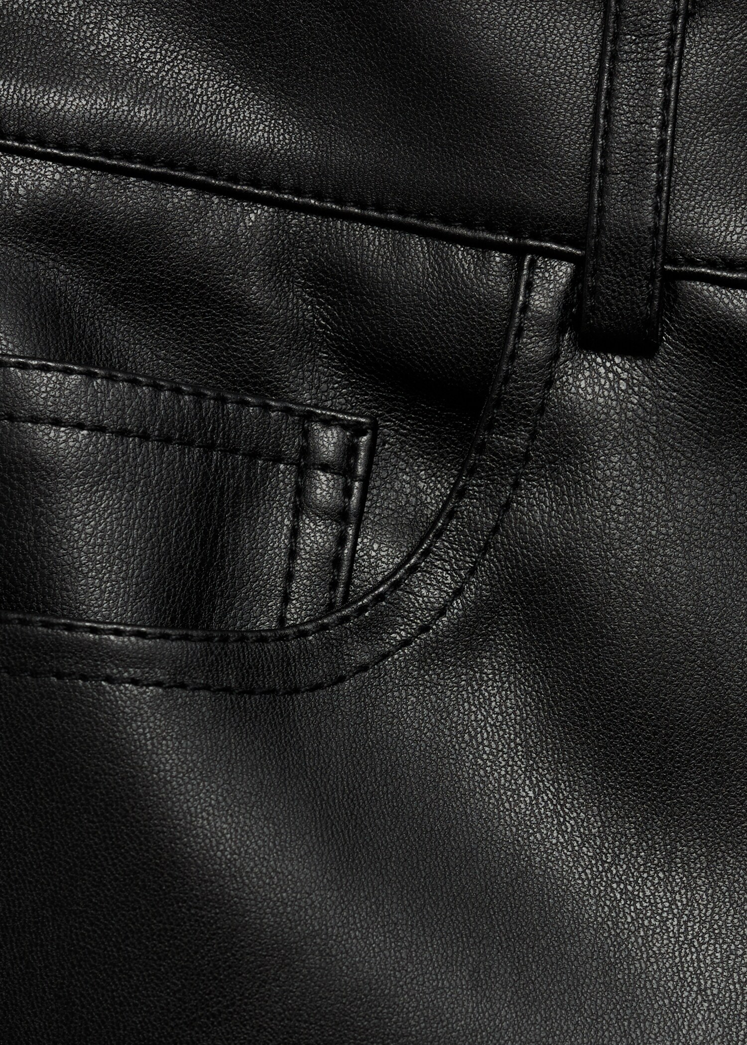 Straight-leg faux-leather trousers - Details of the article 8